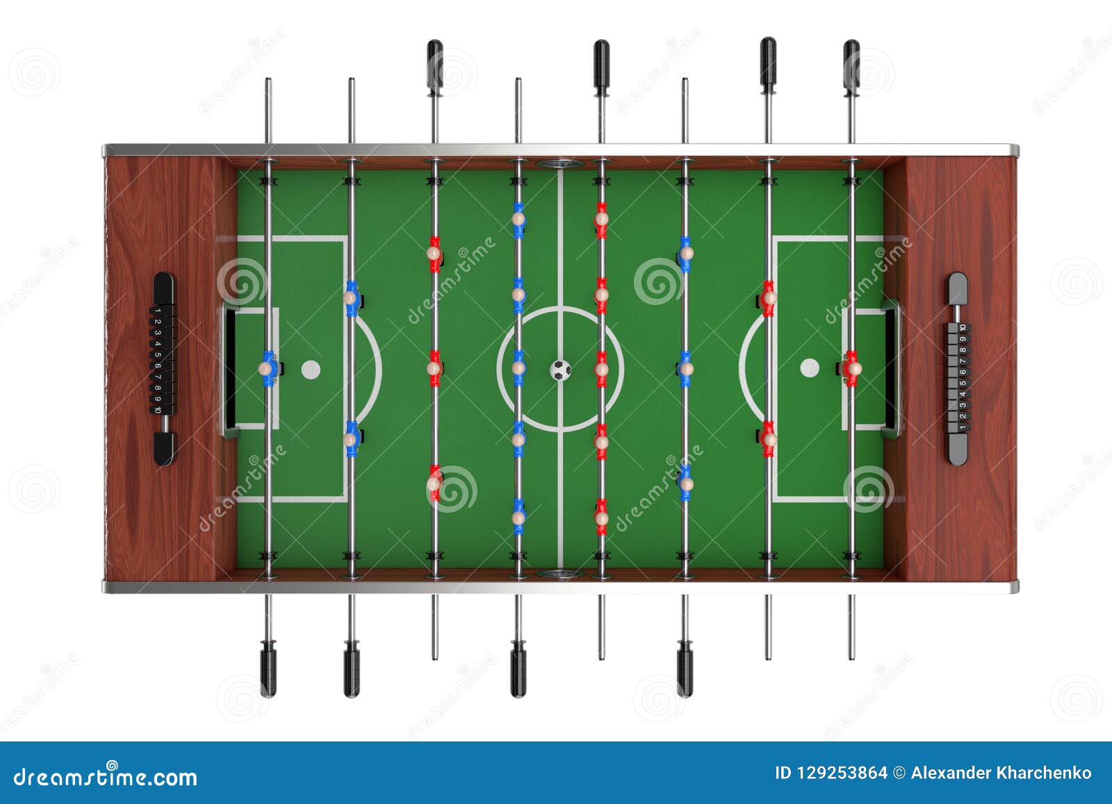 Soccer Table Football Game. 3d Rendering Stock Photo Image of