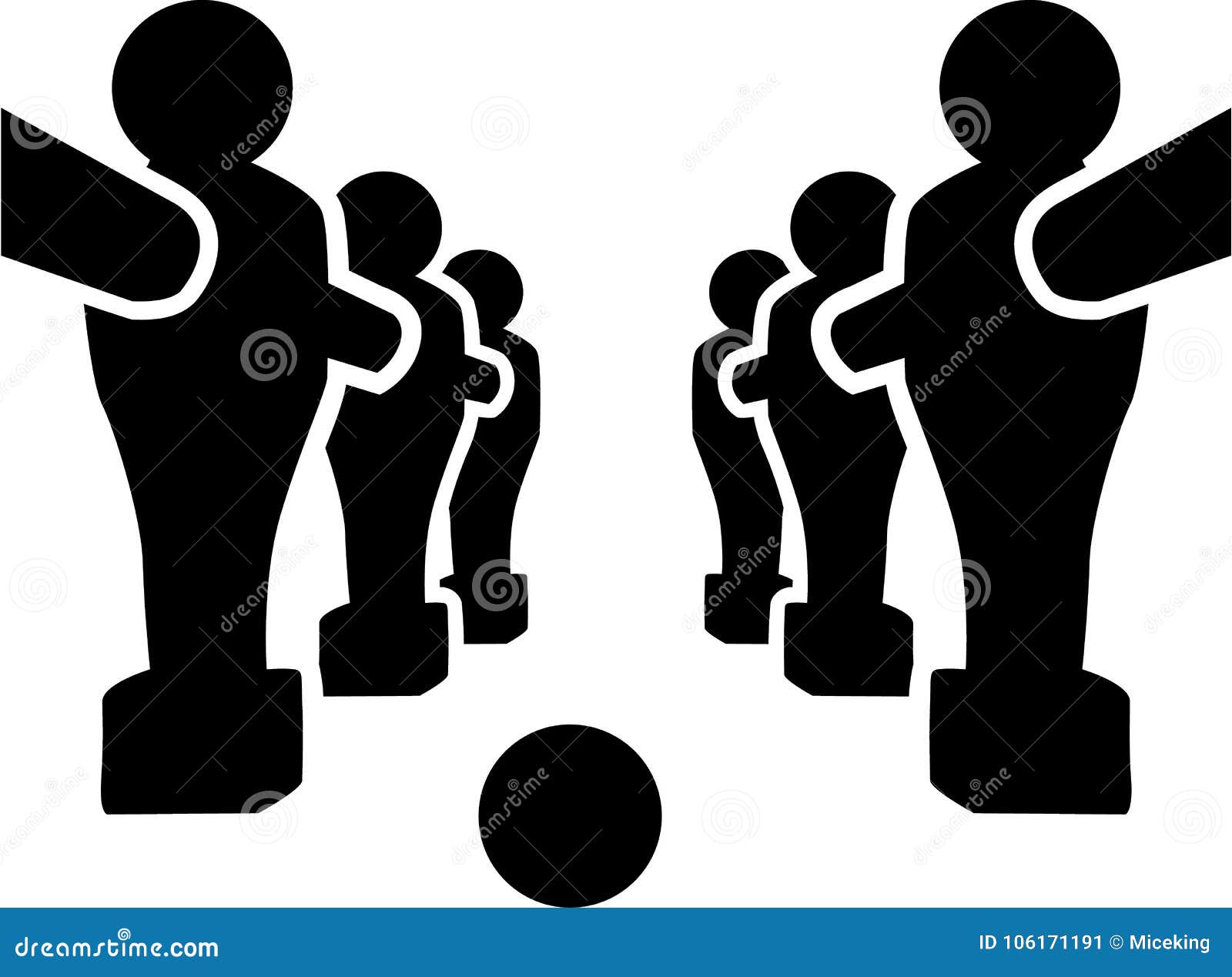 Soccer Table stock vector. Illustration of sport, silhouette 106171191