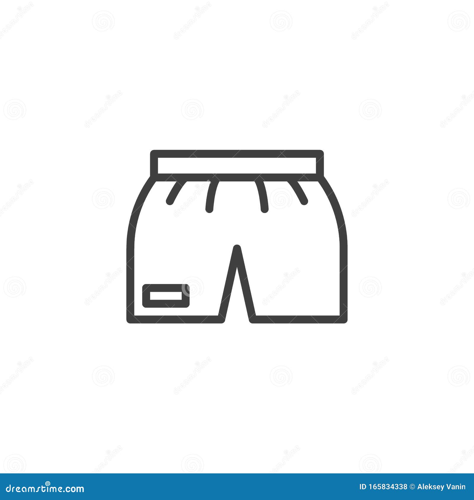 Soccer Team Shorts Line Icon Stock Vector - Illustration of outline ...