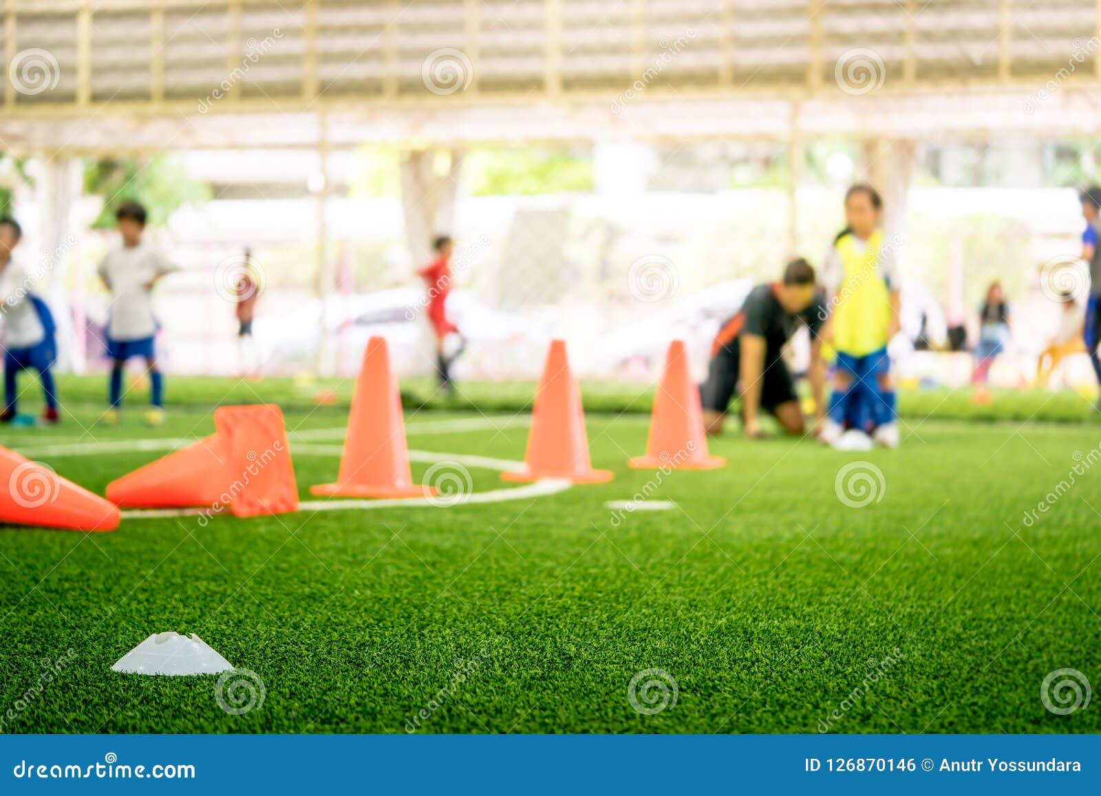 Soccer Training on Training Ground with Children Stock Photo Image of
