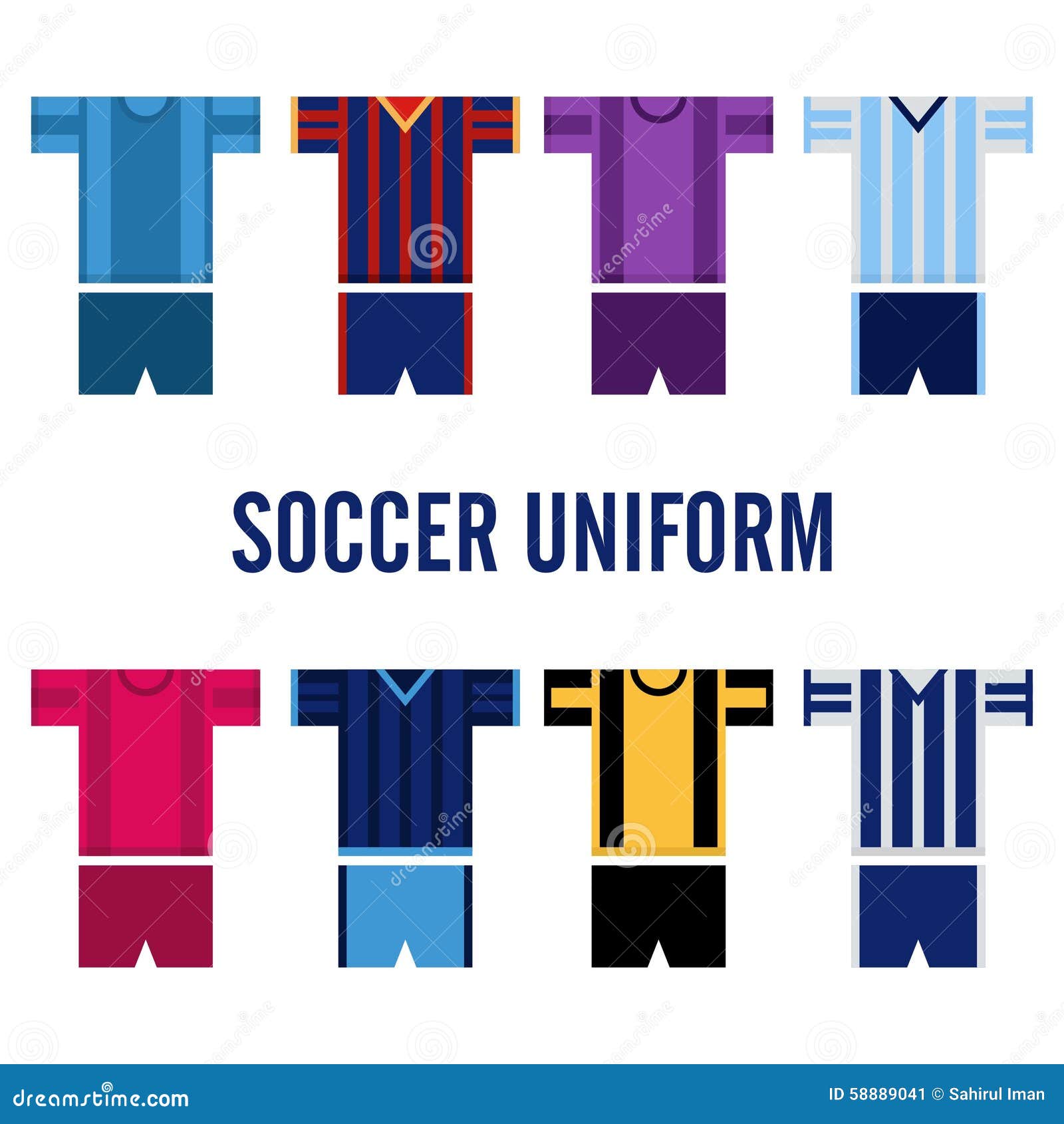 Soccer Uniform Logo Template Stock Vector Illustration of shorts