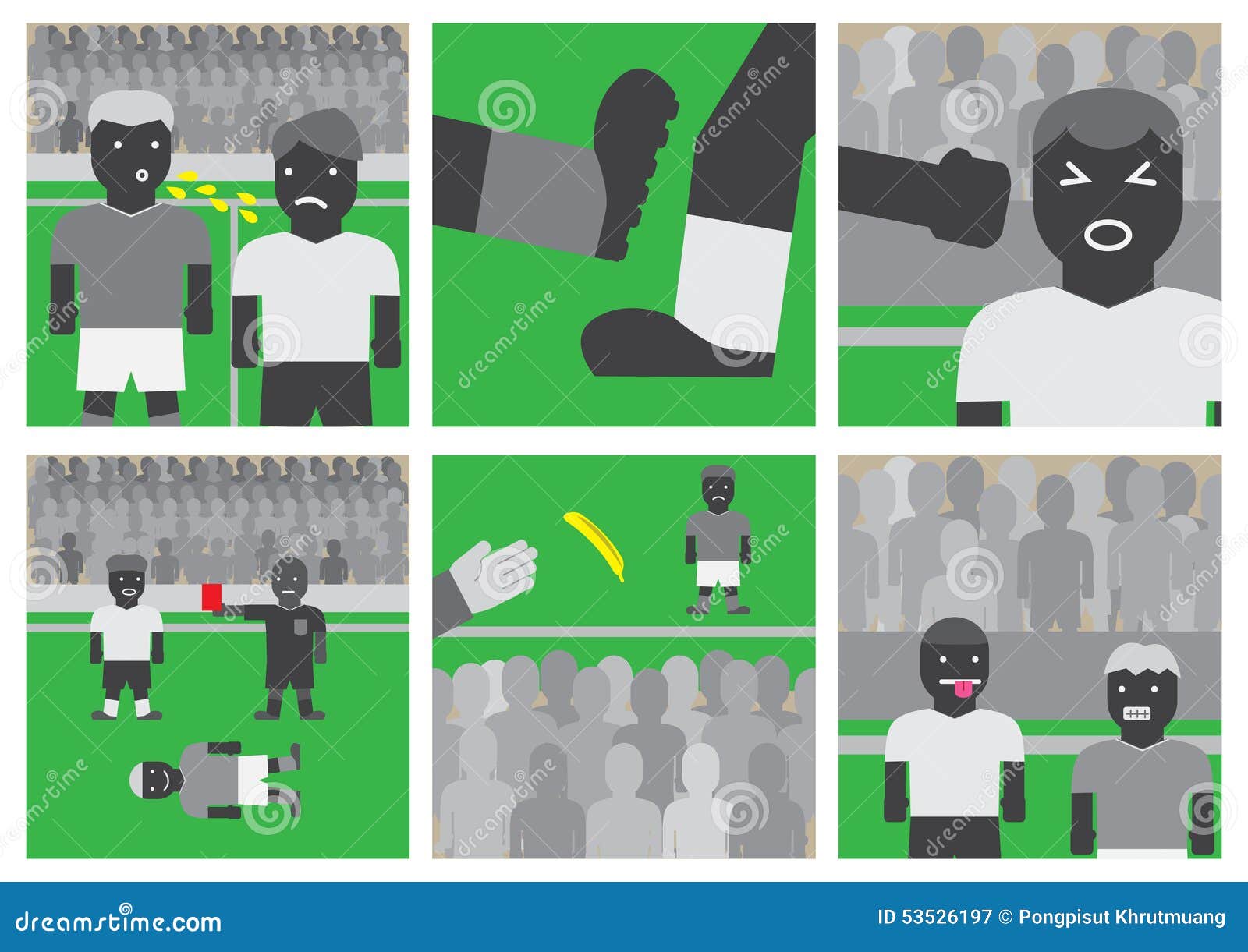 Soccer Unsportsmanlike Conduct Stock Vector Illustration of player