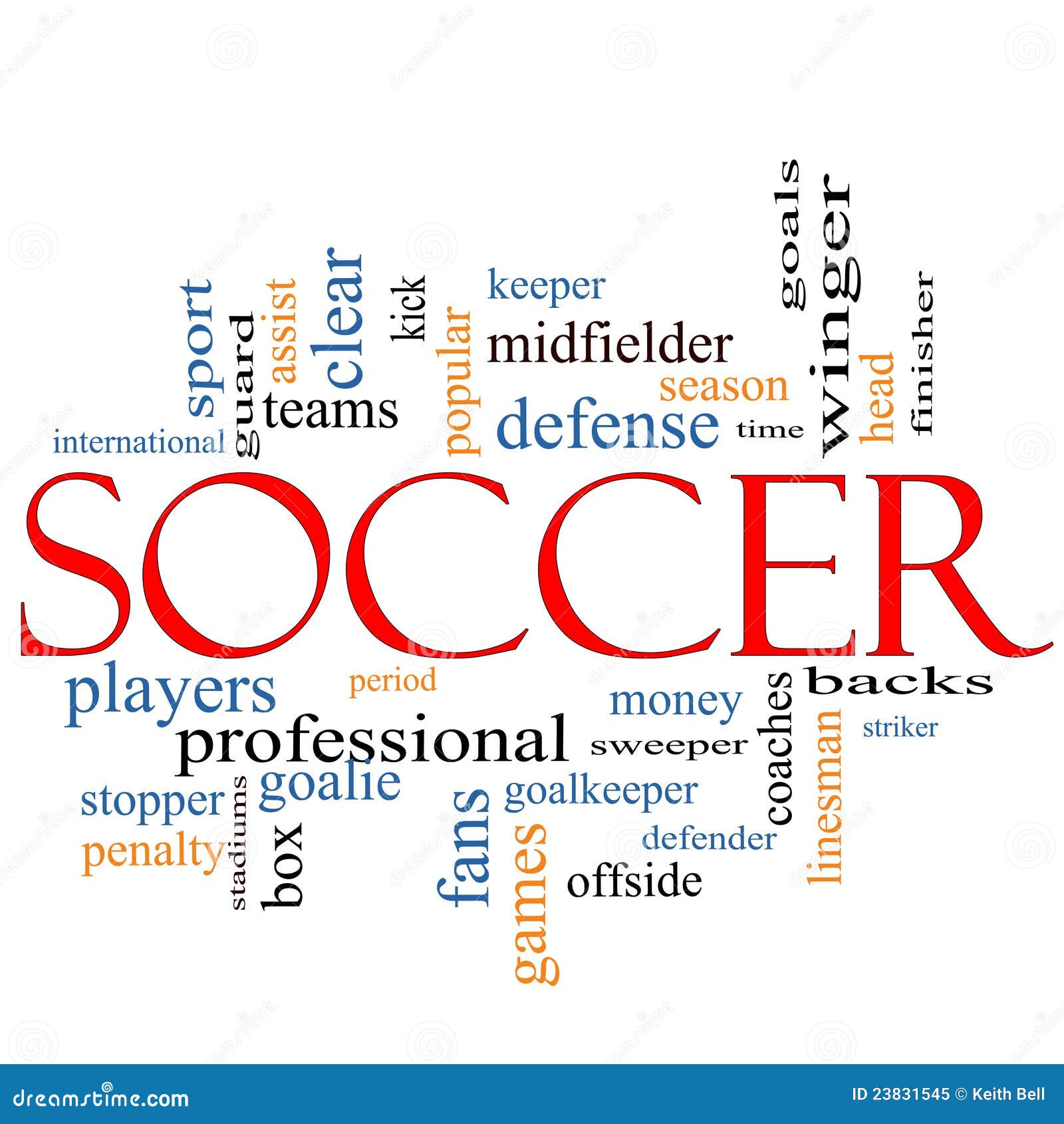 Soccer Word Cloud Concept stock illustration. Illustration of popular