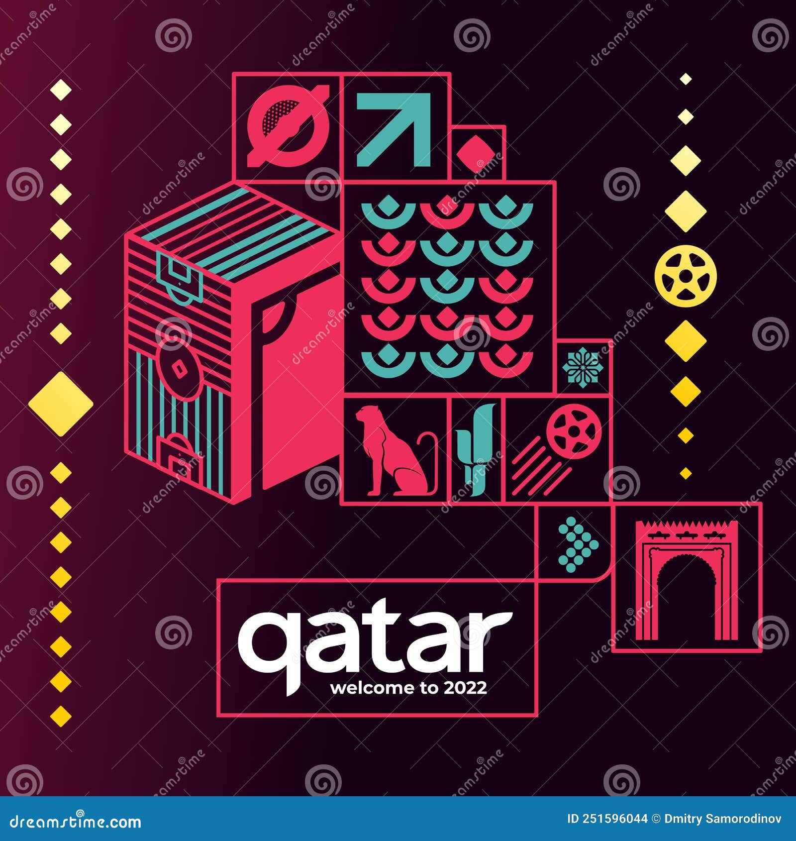 Qatar Pattern: Mẫu hoa văn đặc trưng của Qatar sẽ khiến bạn cảm thấy thích thú với sự kết hợp của các hình ảnh và màu sắc độc đáo. Hãy xem hình ảnh liên quan để khám phá thêm về nền văn hóa độc đáo của đất nước này.