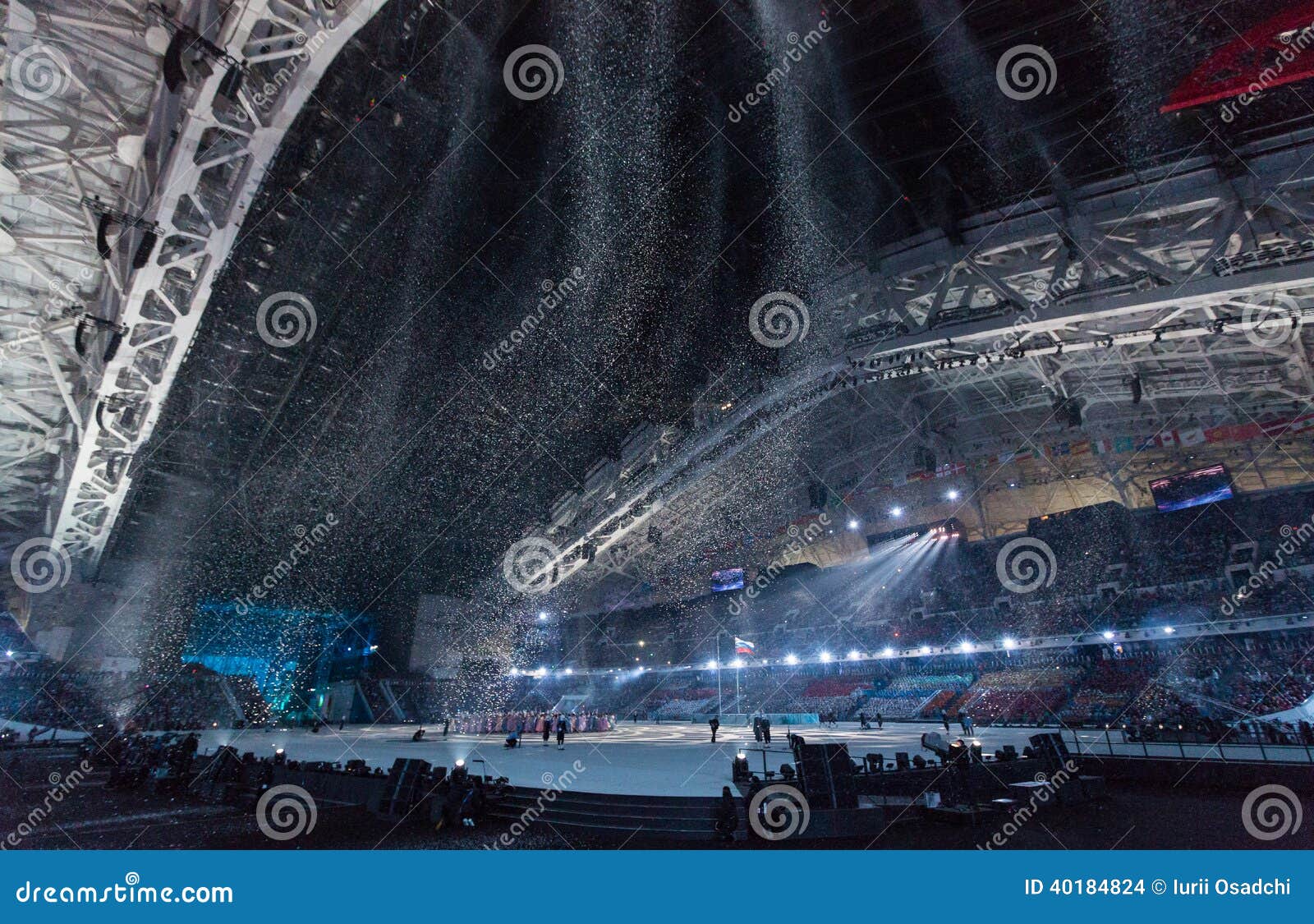 Sochi 2014 τελετή έναρξης Ολυμπιακών Αγωνών. Sochi, ΡΩΣΙΑ - 7 Φεβρουαρίου 2014: Τελετή έναρξης του Sochi 2014 ΧΧΙΙ ολυμπιακοί χειμερινοί αγώνες