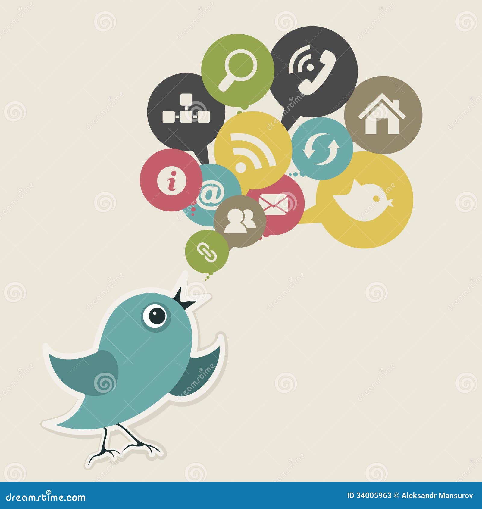 Social bird stock vector. Illustration of dove, vector 34005963