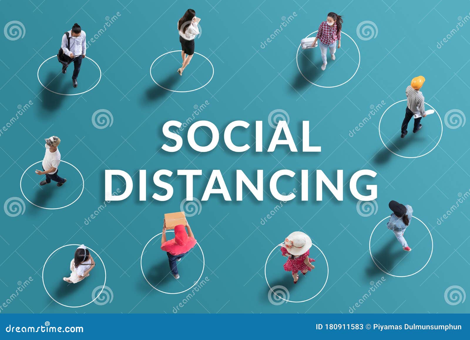 Social Distancing Concept. People Keep Spaced between Each Other for Social Distancing, Increasing the Physical Space Stock Image... 
