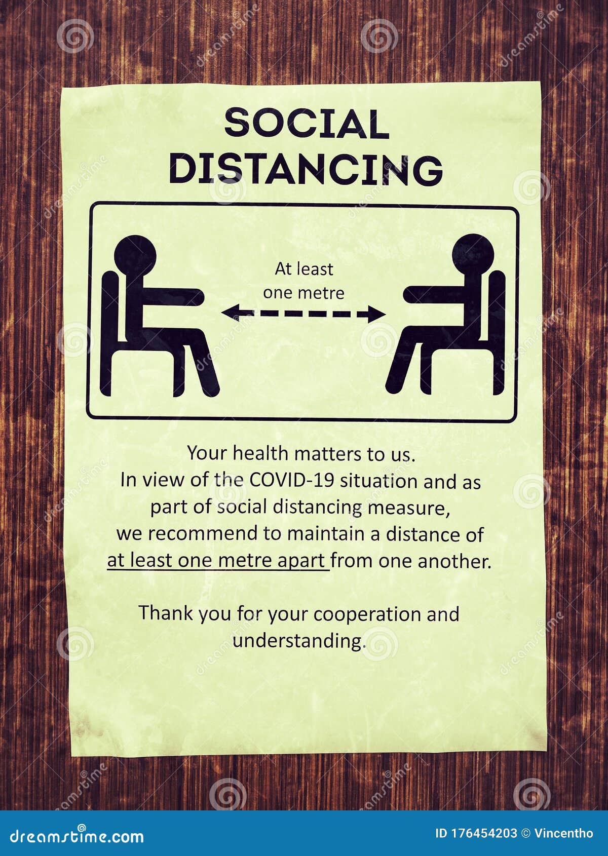 social distancing measure coronavirus covid-19 poster print notice