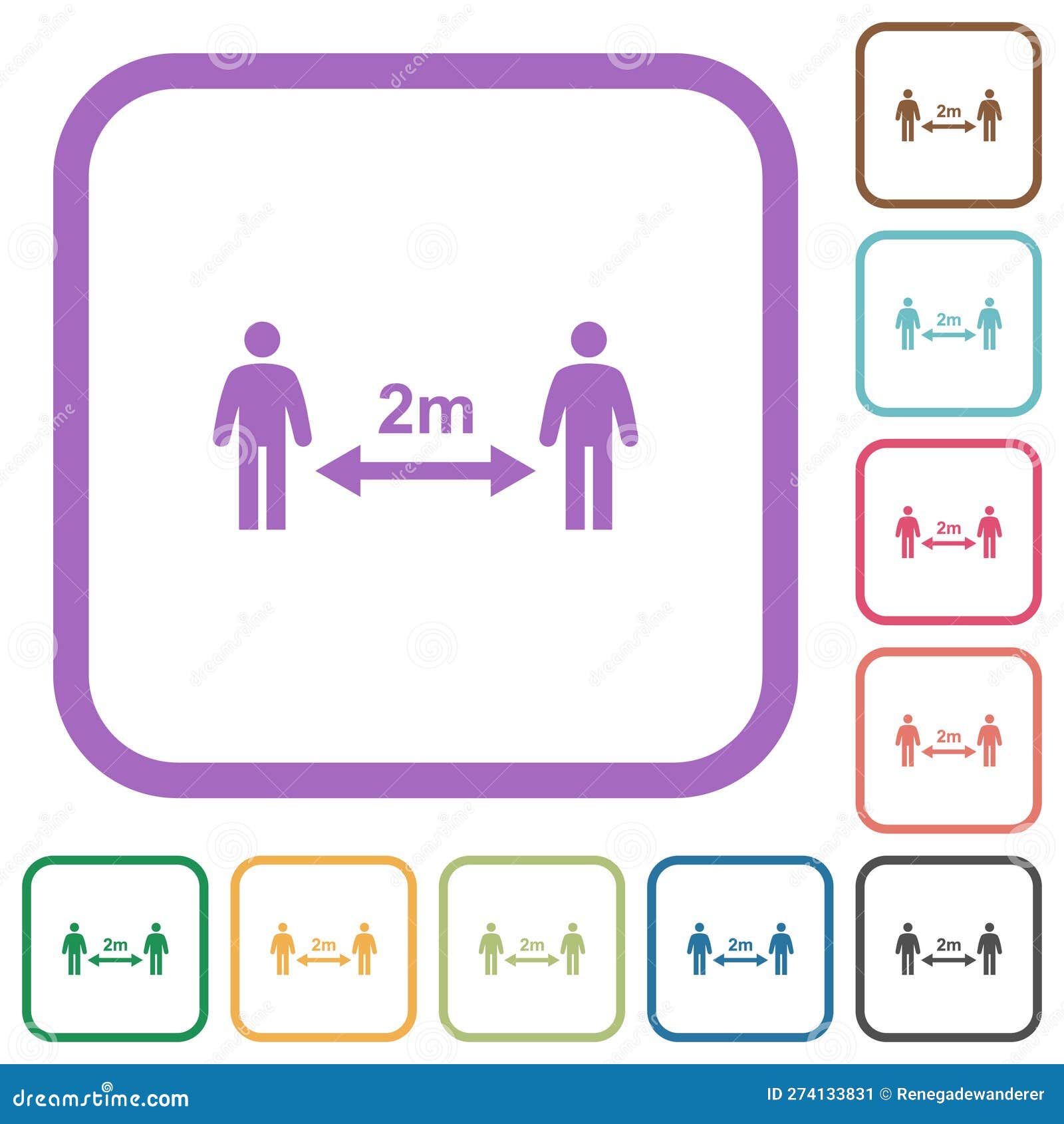 social-distancing-2-meters-simple-icons-stock-vector-illustration-of
