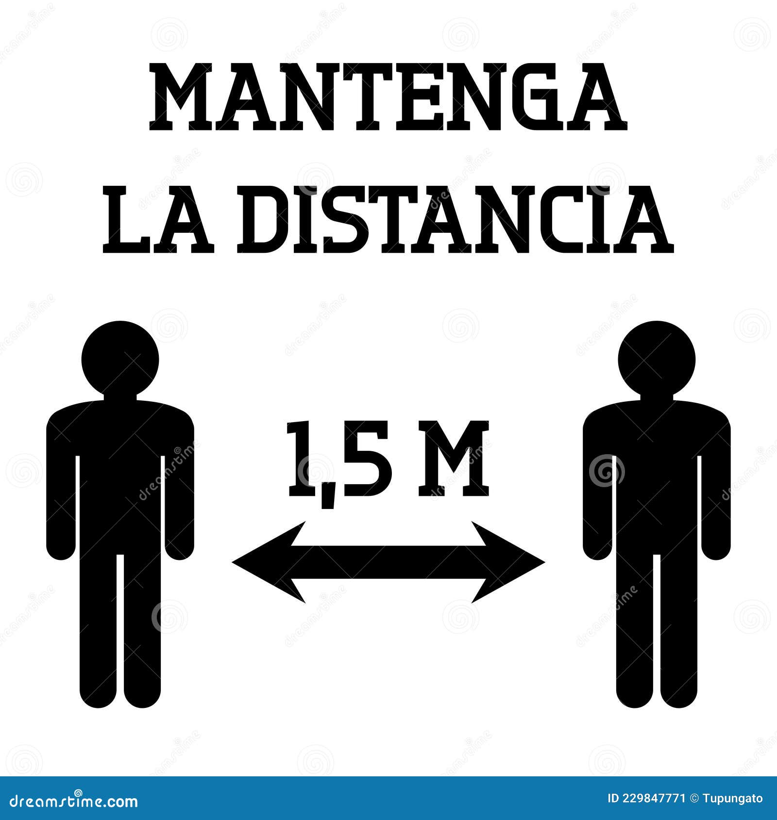 social distancing sign in spanish