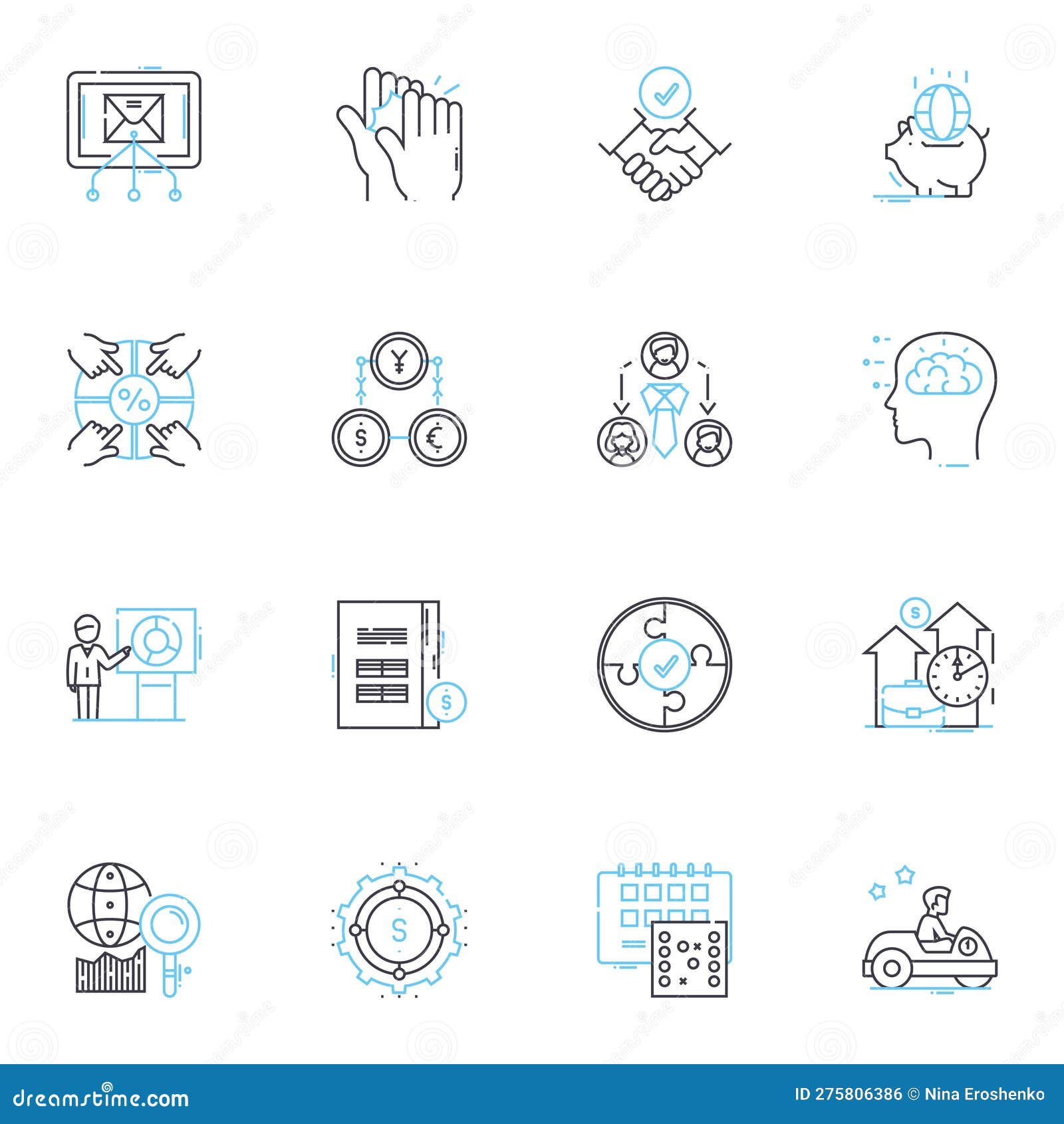social justice linear icons set. equity, equality, diversity, inclusion, empowerment, stereotypes, discrimination line