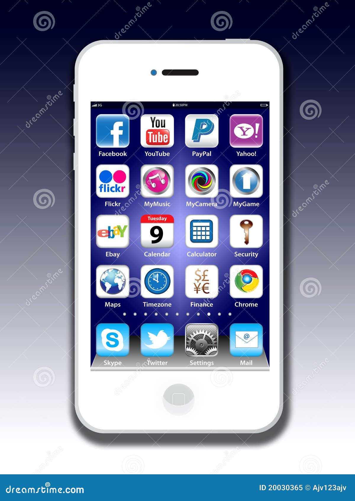 Social Madia Apps On A Apple IPhone 4S Editorial Image - Image ...