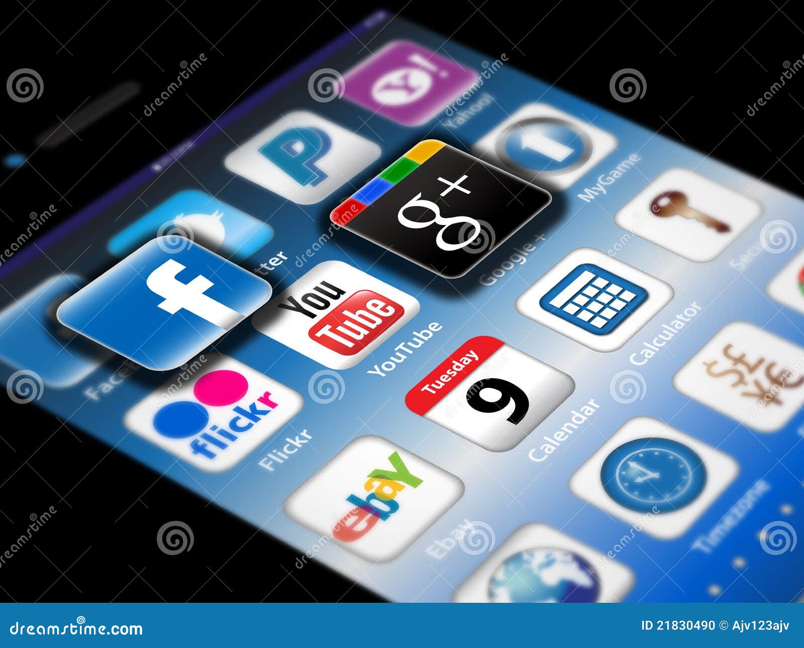 Iphone With Apps Clipart