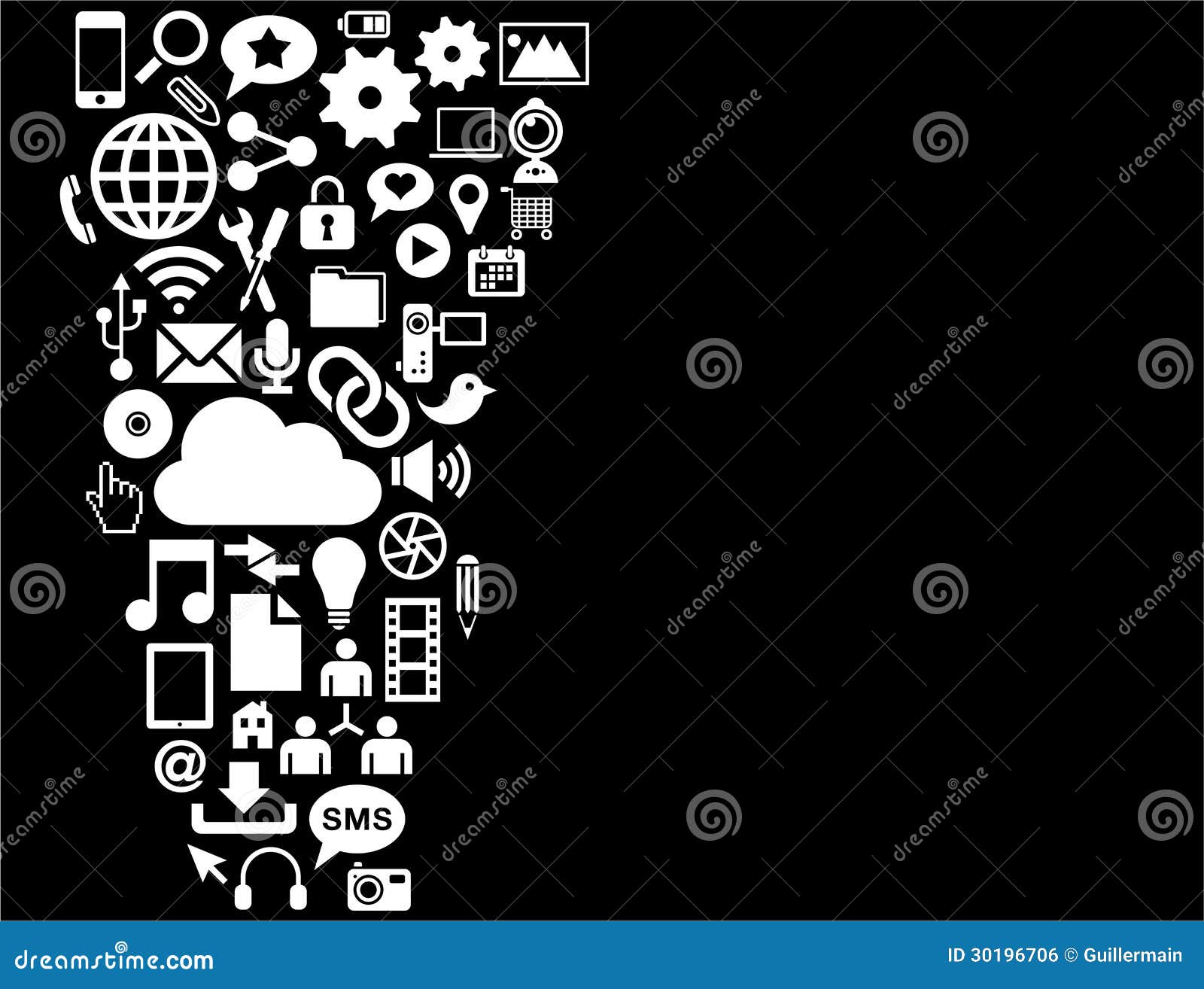 Social Media background stock vector. Illustration of cyberspace 30196706