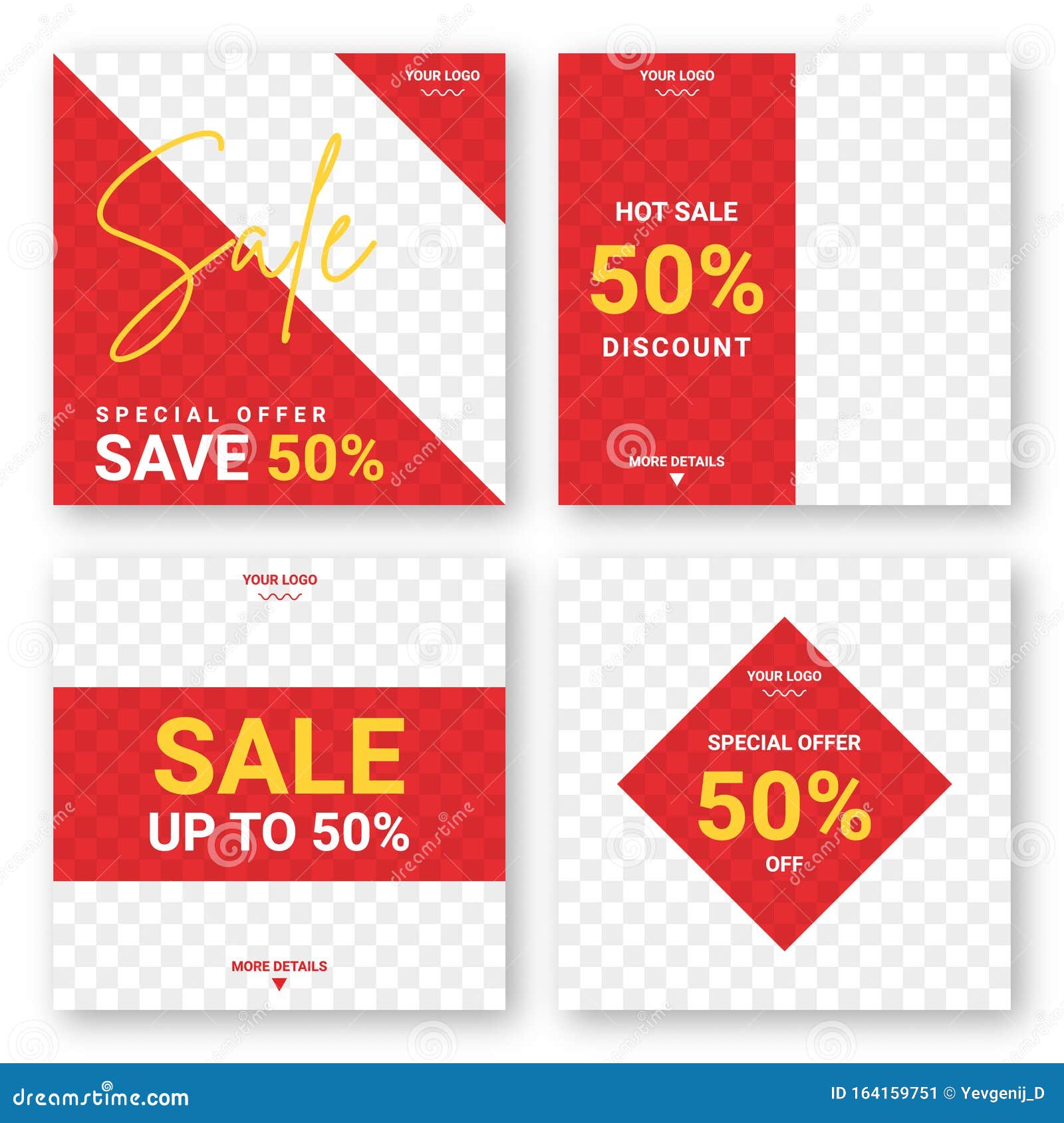Download Social Media Banner Template Square Frame Web Banner For Social Media With Transparent Geometric Pattern Stock Vector Illustration Of Collection Editable 164159751