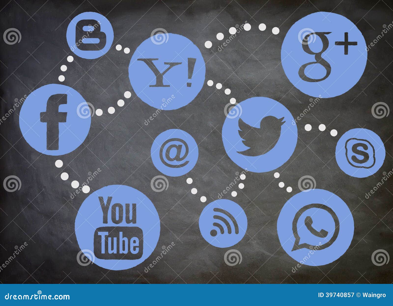 Social Media Board editorial photography. Image of computer 39740857