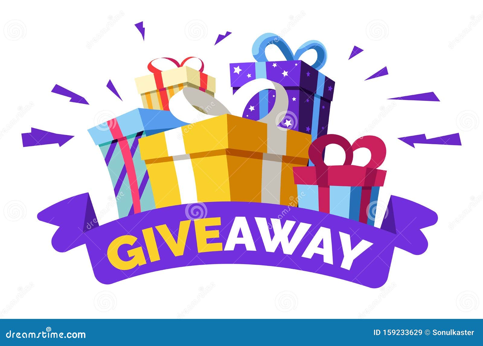 Gift box giveaway isolated icon social media Vector Image