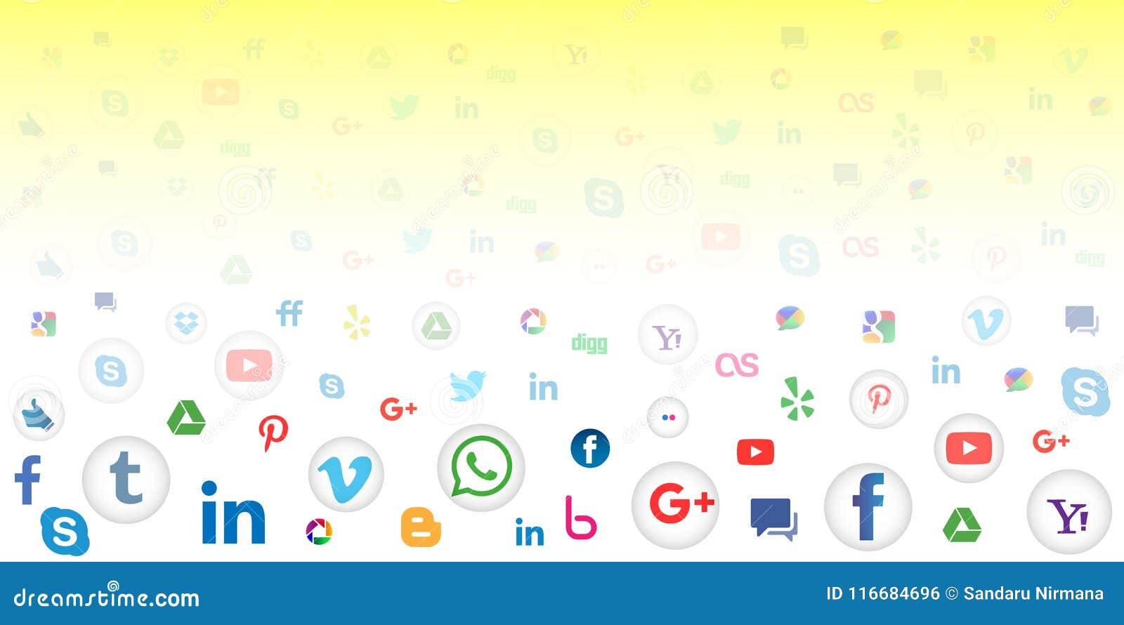 Social Media Icon Background for Wallpaper Stock Vector - Illustration of  abstract, custom: 116684696