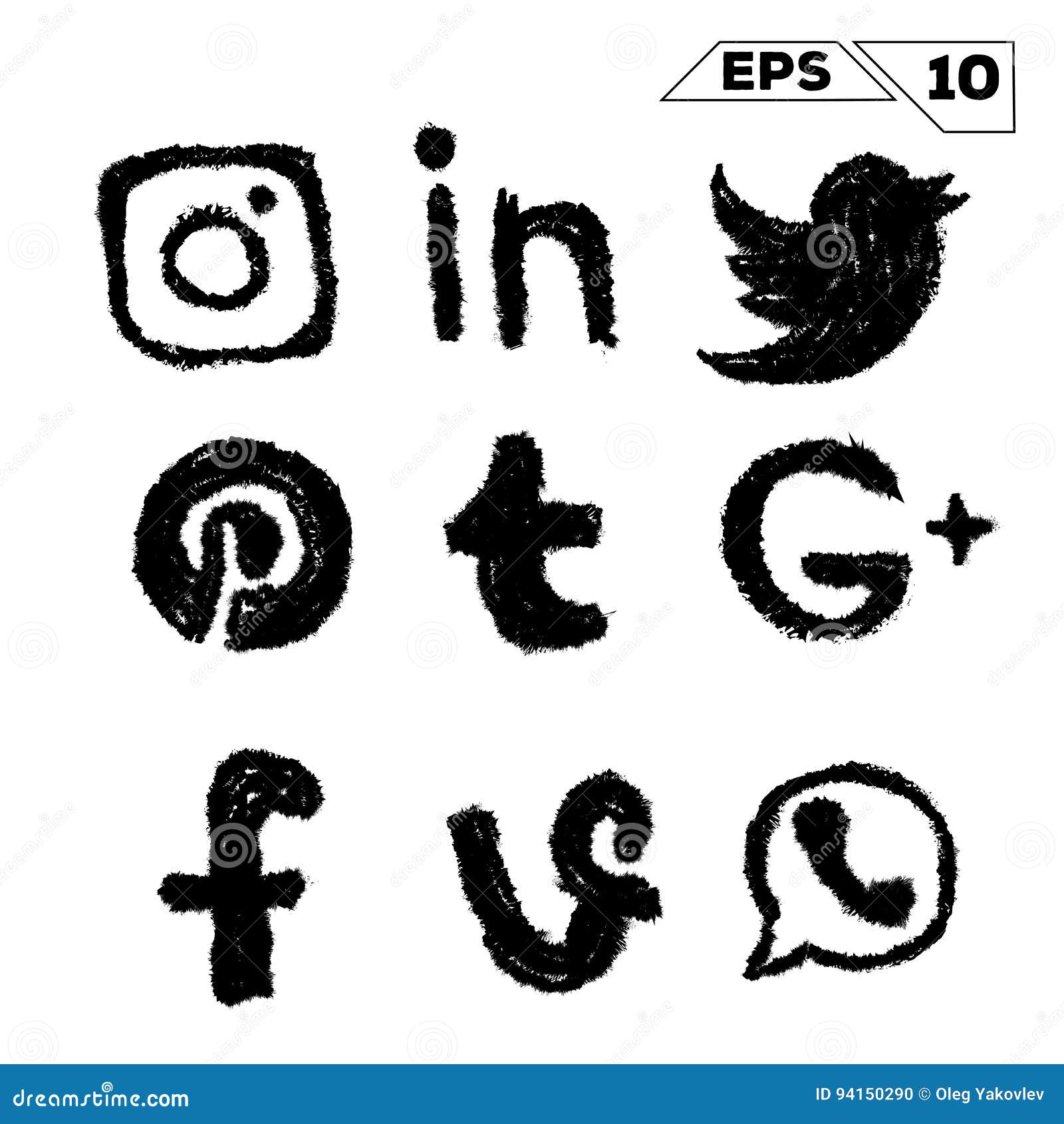 Social Media Icons Hand Drawn Editorial Image Illustration of editorial, commercial 94150290