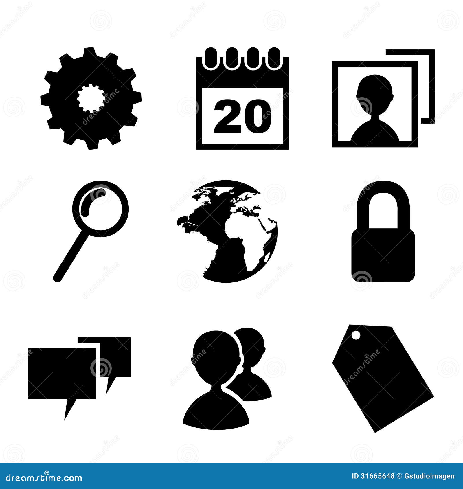 Social media icons stock vector. Illustration of icon - 31665648