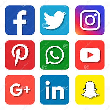 Social media icons editorial photo. Illustration of media - 126915221