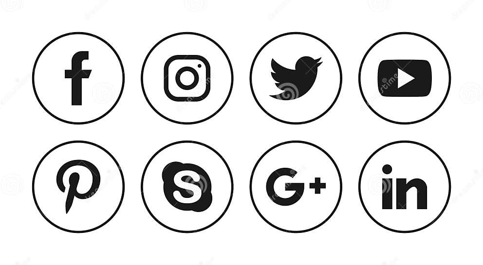 Social media icons editorial photo. Illustration of icons - 134616951