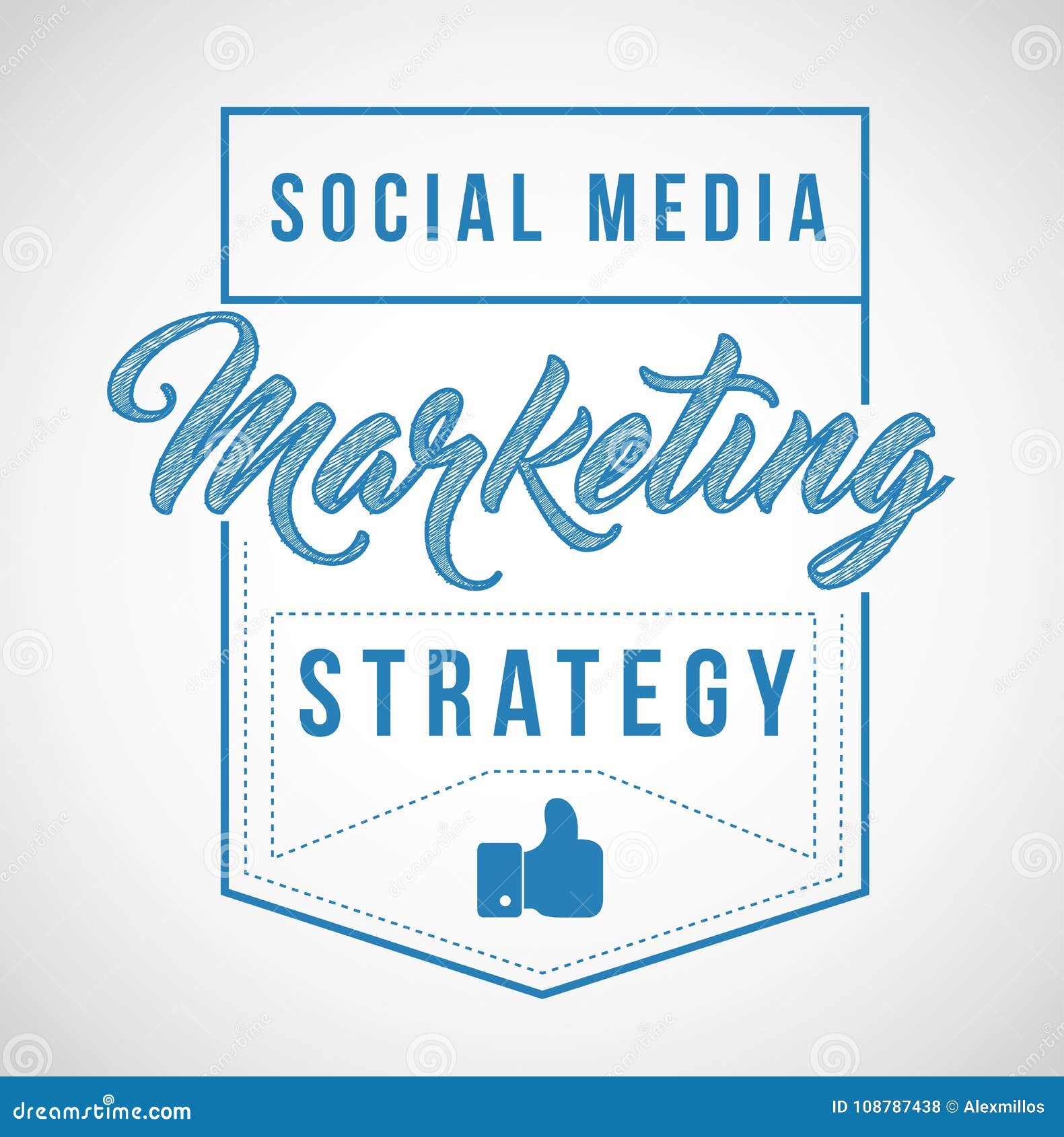 social media marketing strategy sign stamp seal  