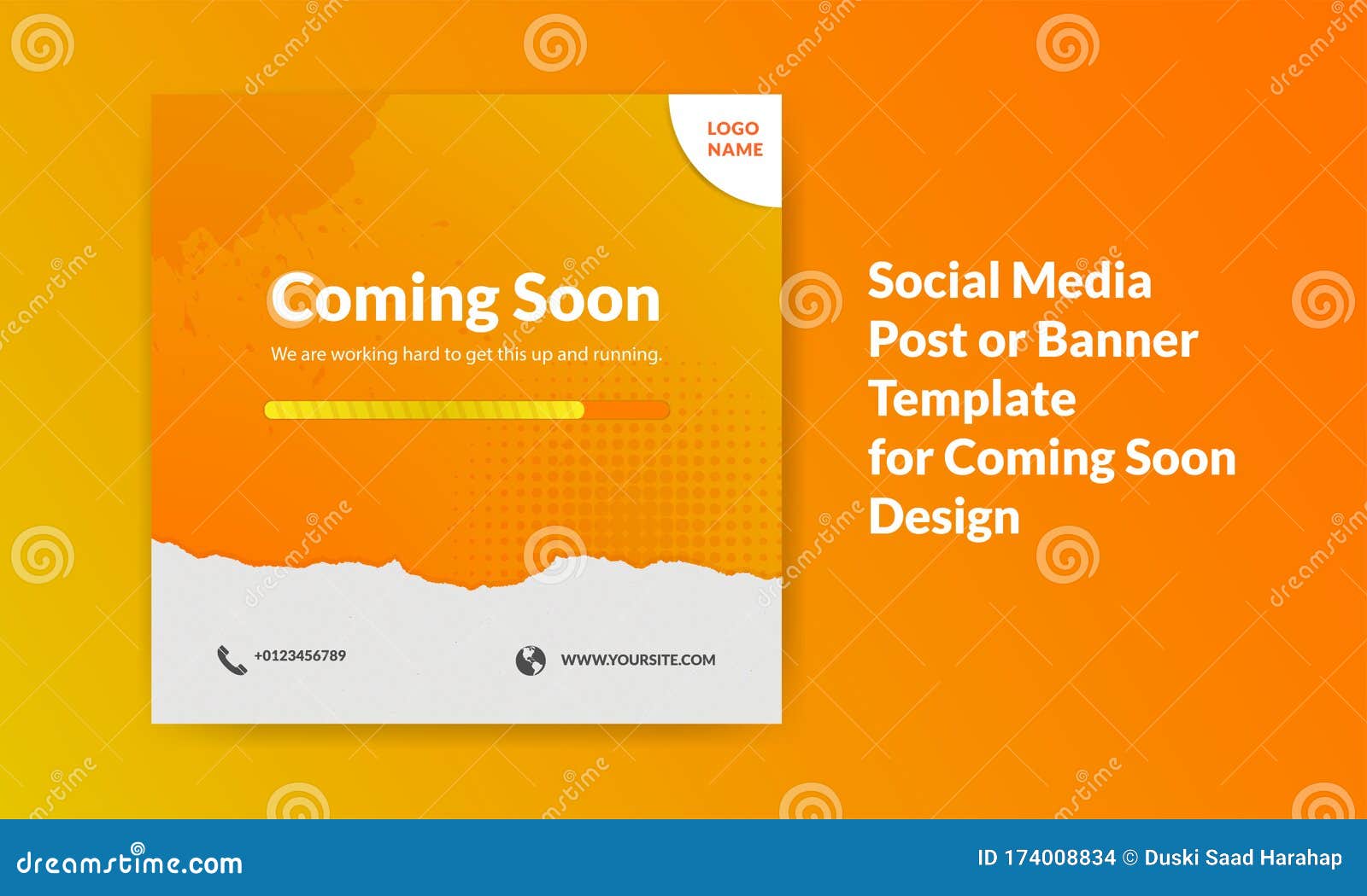 Social Media Post or Banner Template for Coming Soon Design Stock Vector Illustration of great