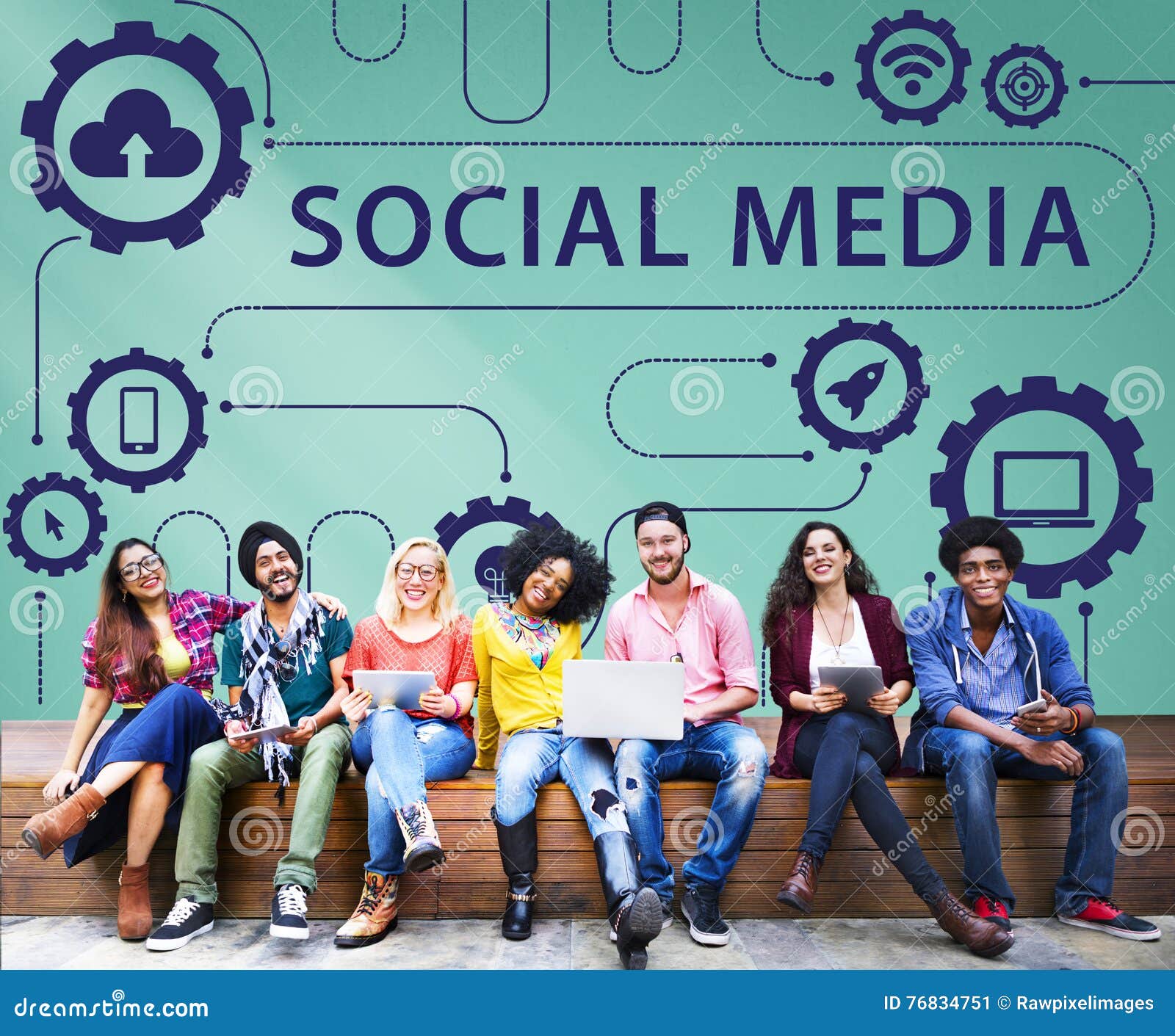 Social Media Sharing Online Exchange Concept Stock Image Image of