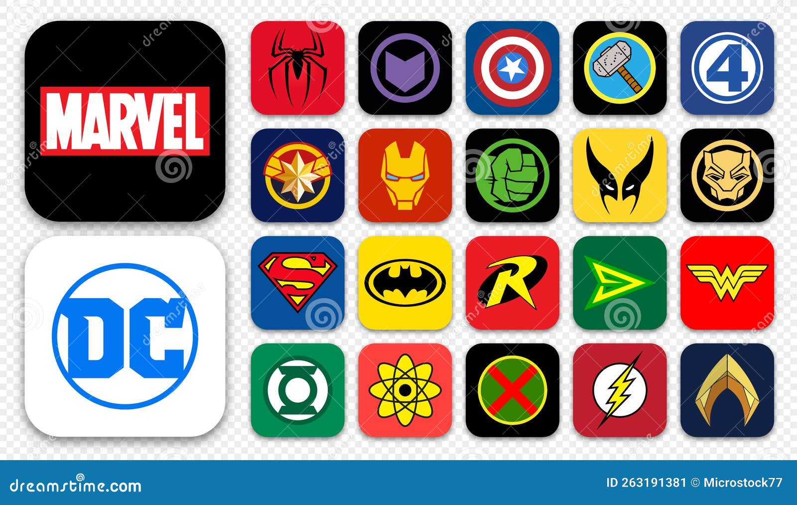 superhero logos marvel