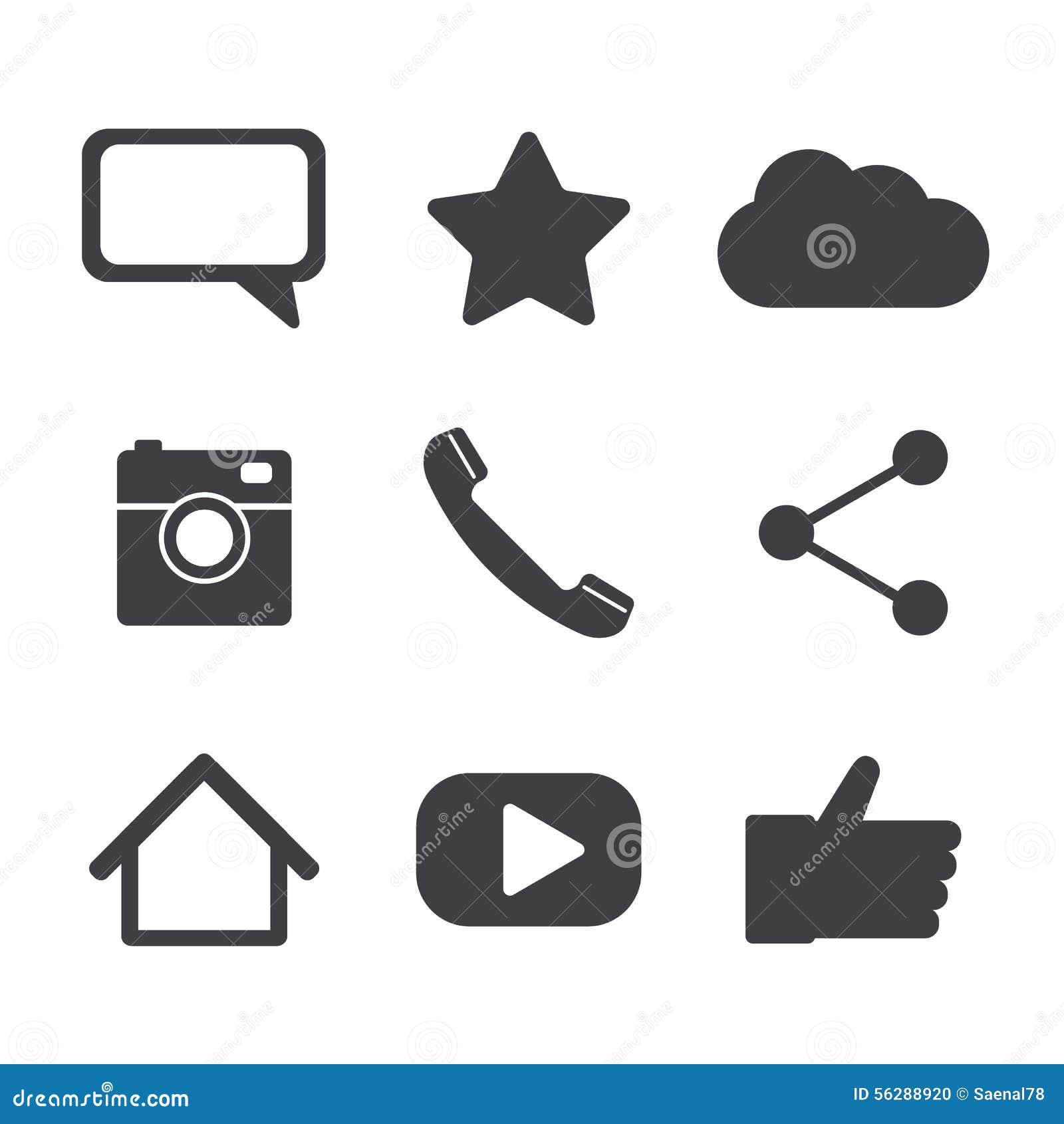 Social network icons stock vector. Illustration of information 56288920