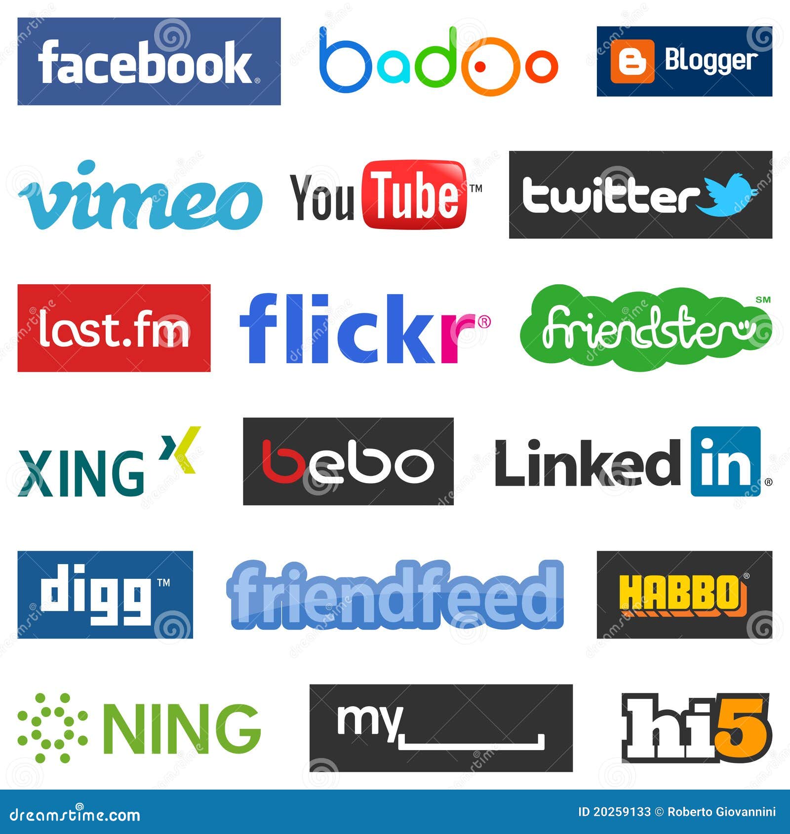 Network logos social Networking Logos: