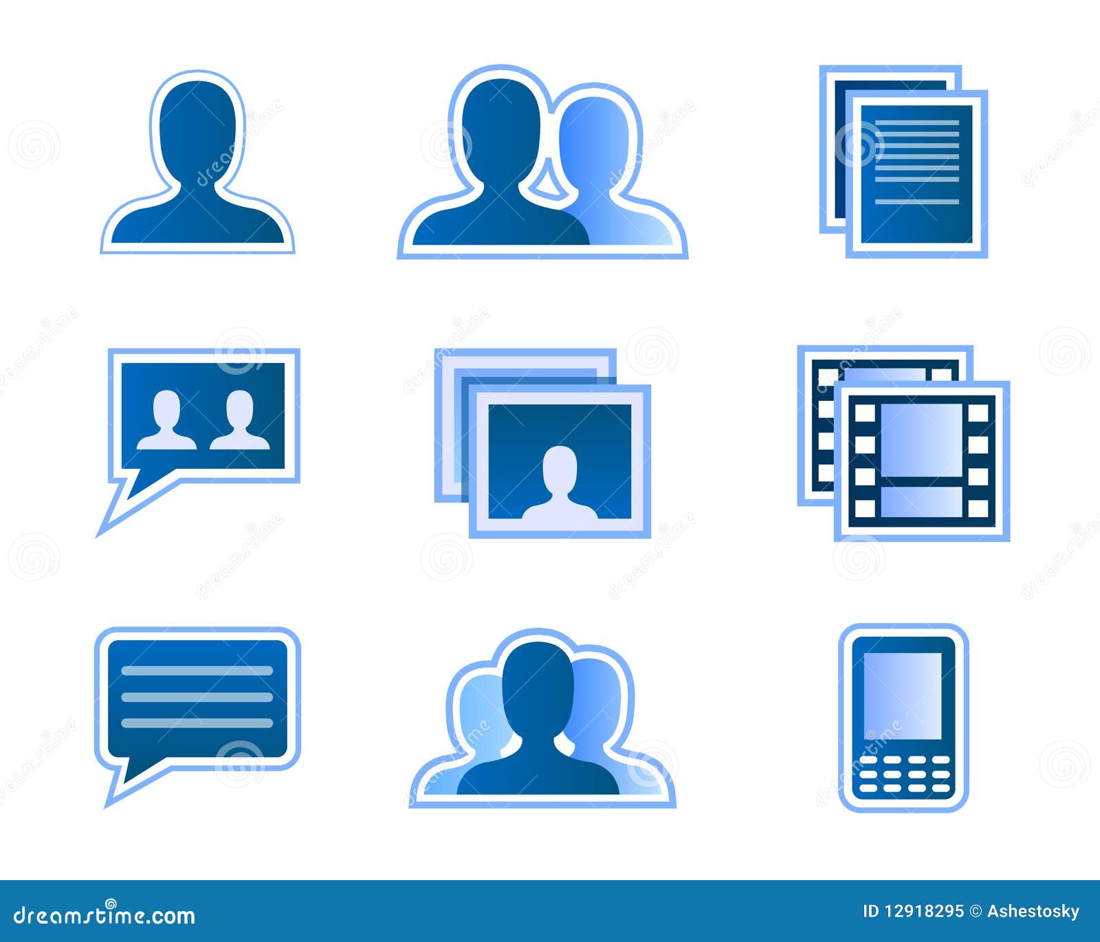 social network user icons