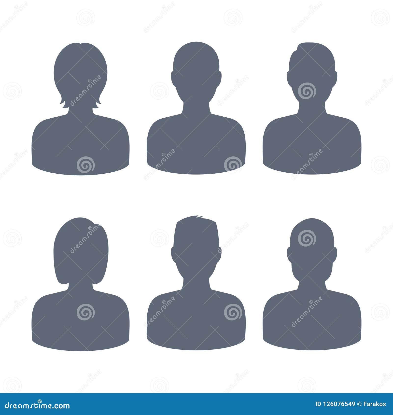 social network user profile pic icon set