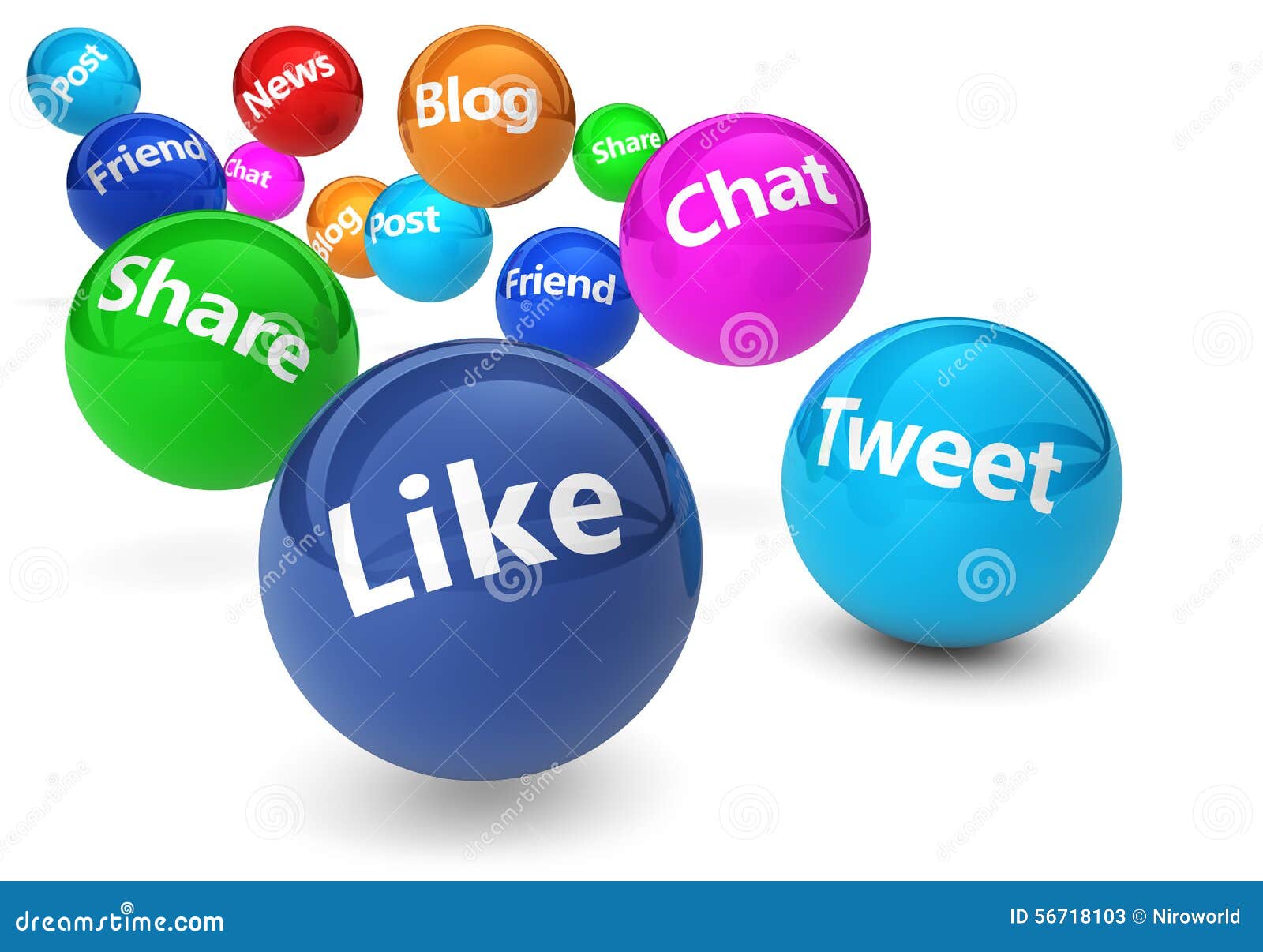 social network and web media concept