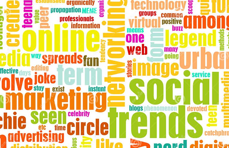 Social Trends stock illustration. Illustration of fashion - 11392504