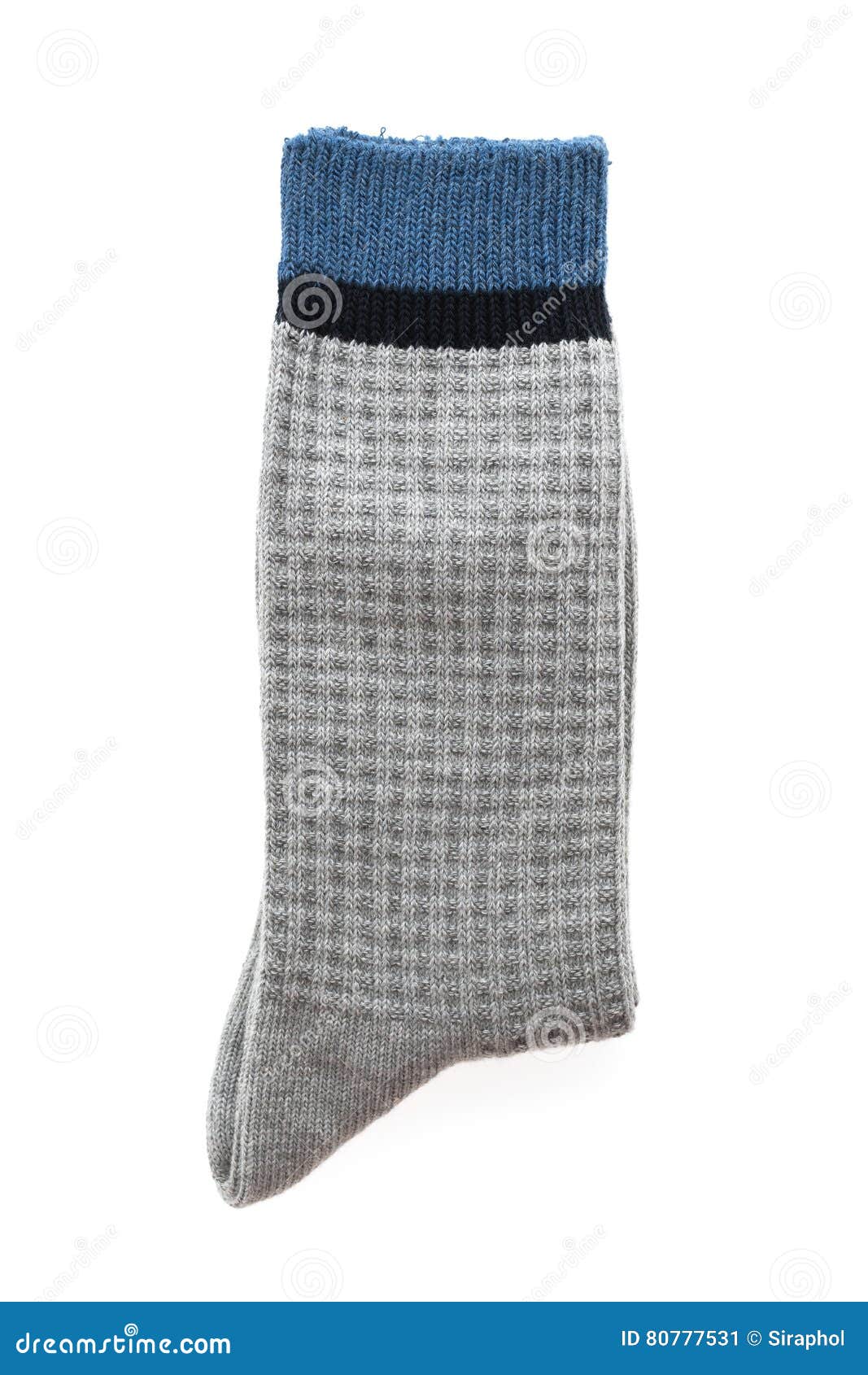 Sock isolated stock image. Image of pattern, wool, grey - 80777531