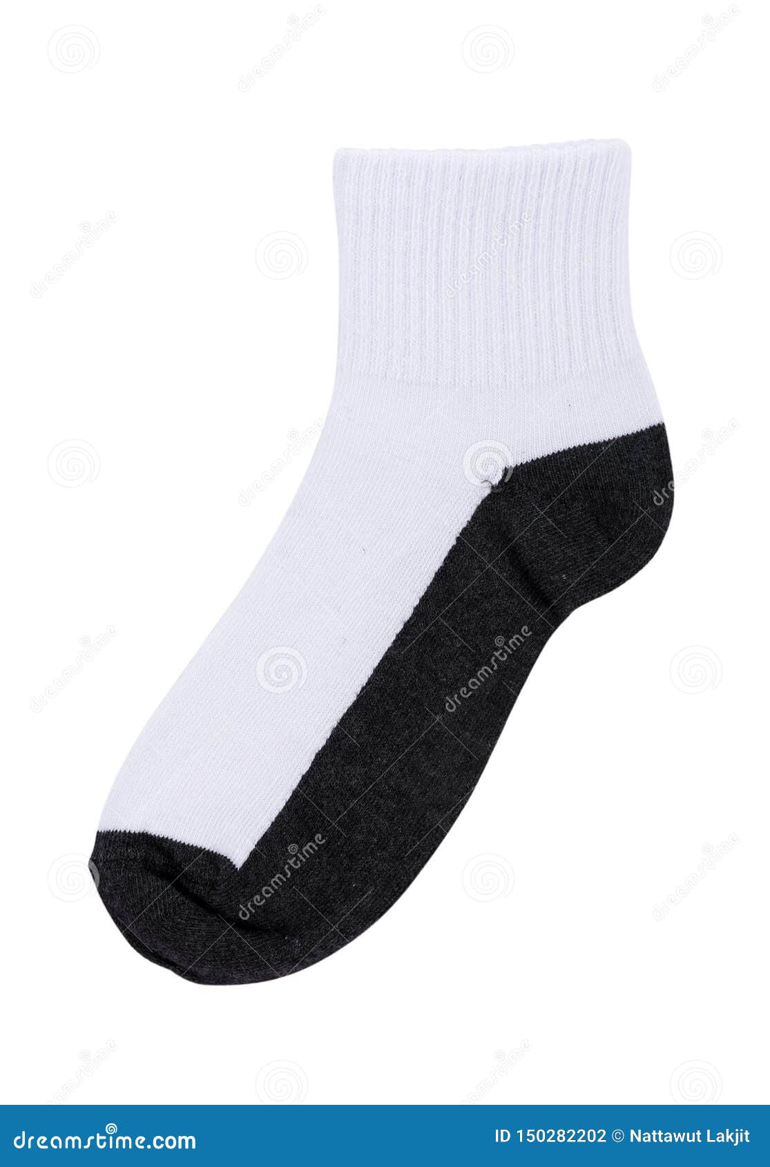 Sock Isolated on White Background Stock Photo - Image of season, winter ...