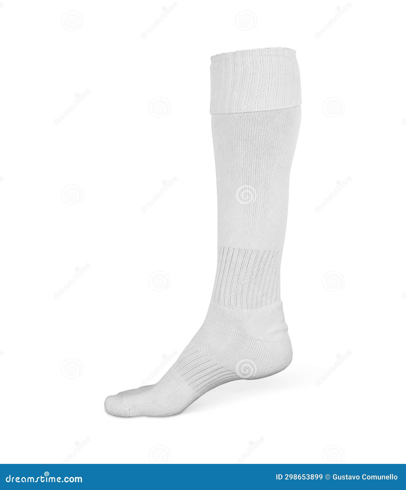 Sock Side View on White Background Stock Image - Image of wear, cutout ...