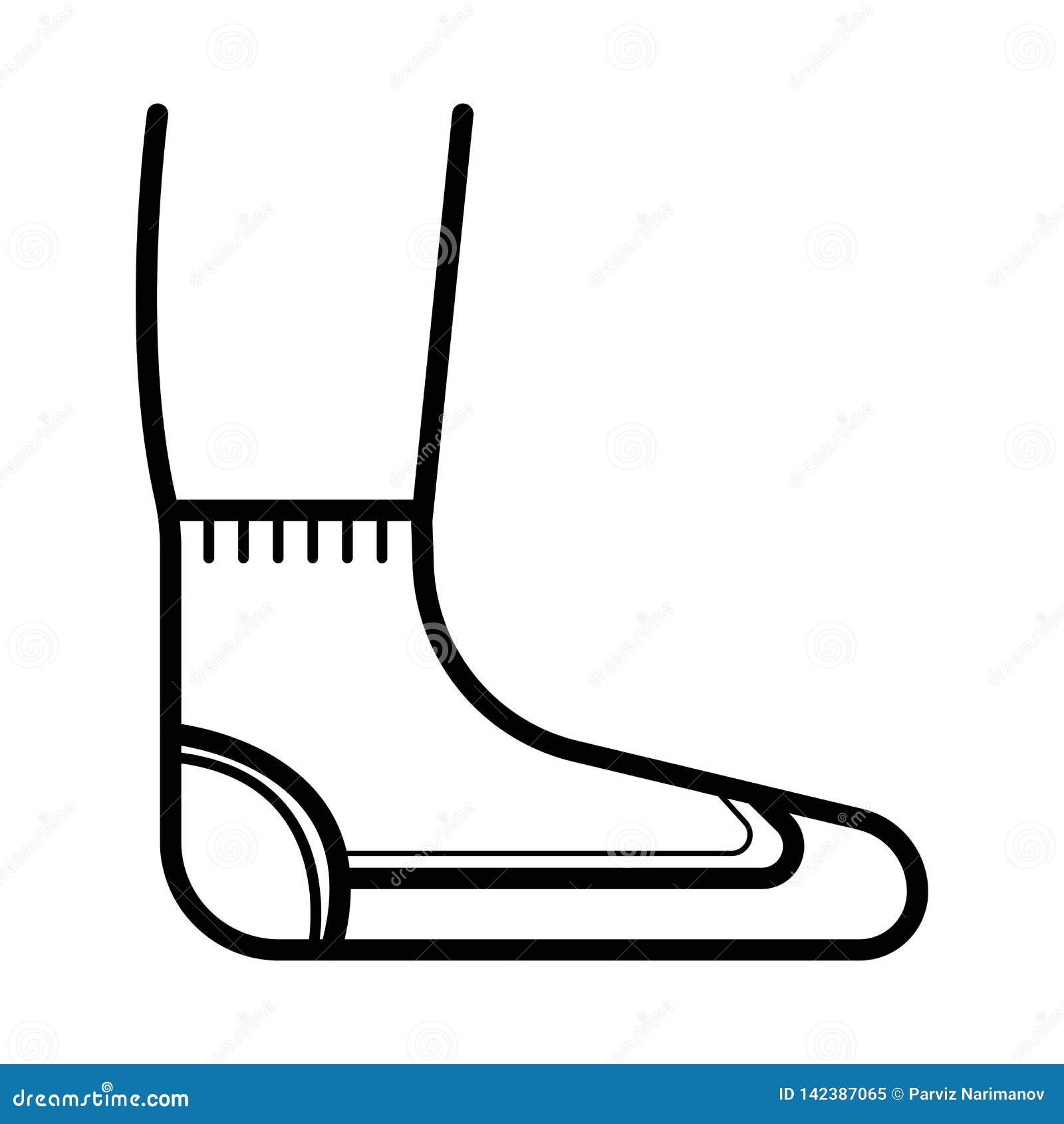 Sock vector icon stock illustration. Illustration of flat - 142387065