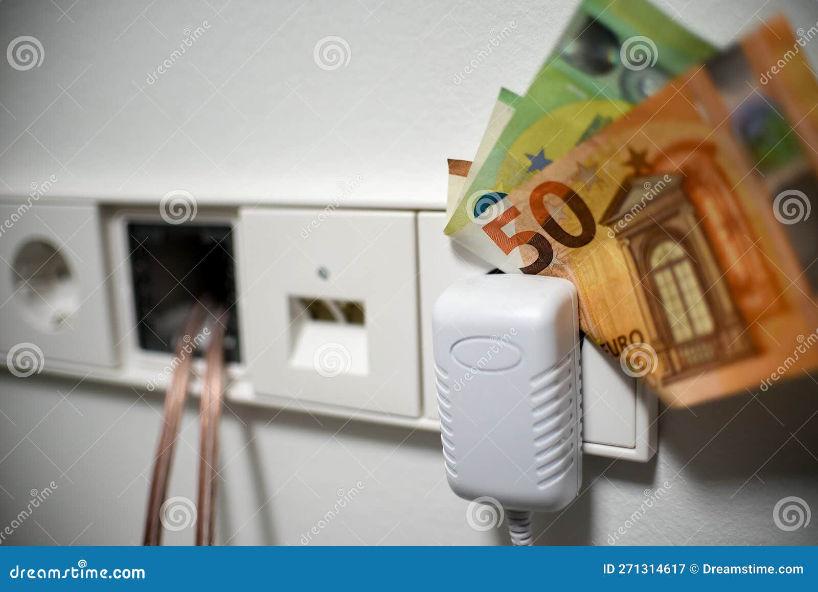 Socket and Money in the Room Stock Image Image of expensive, money