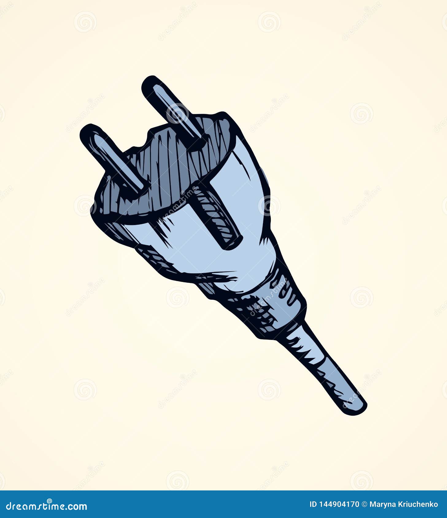 Socket and Plug. Vector Drawing Stock Vector - Illustration of energy