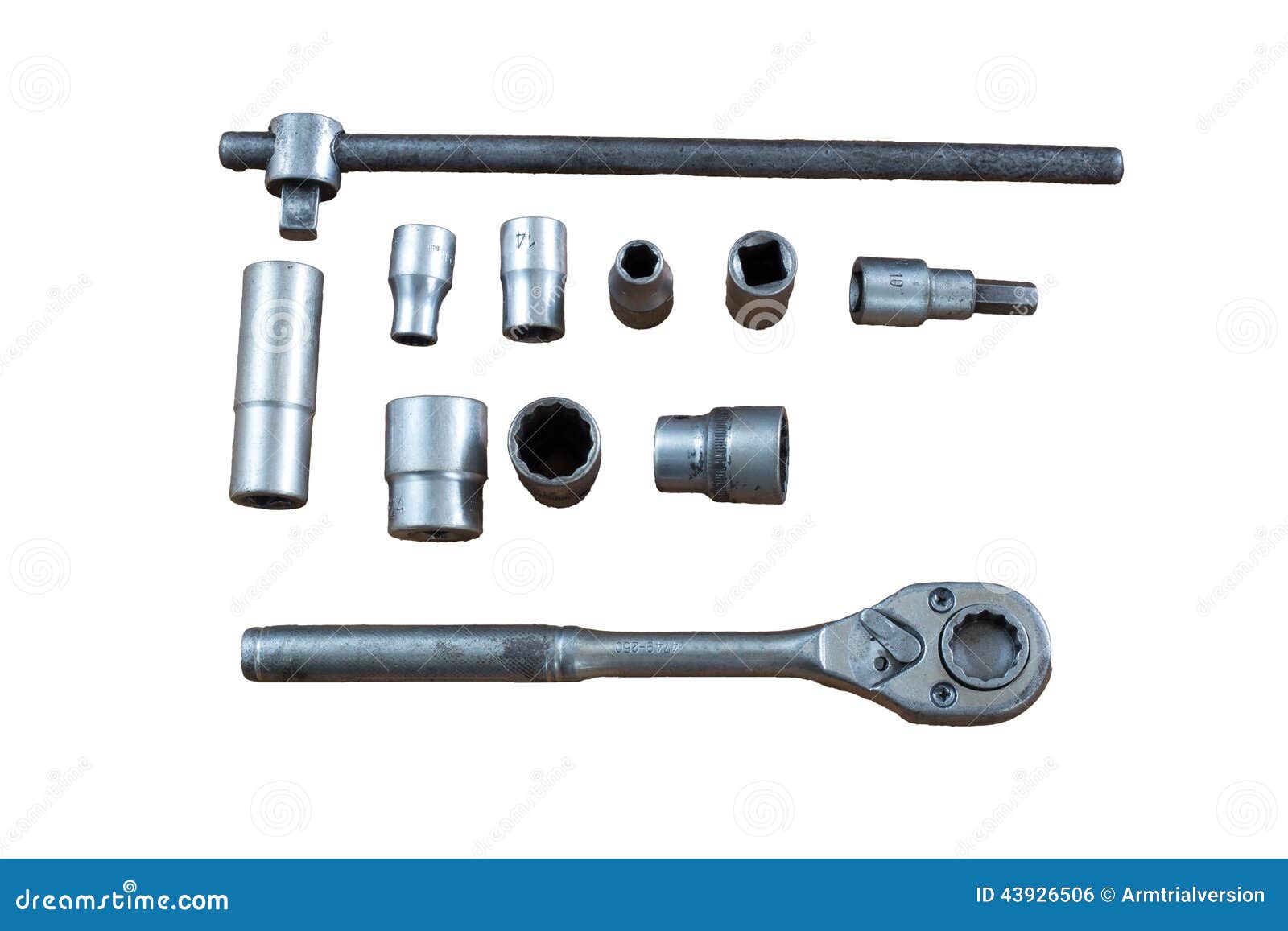Socket Wrench stock photo. Image of chromium, single 43926506