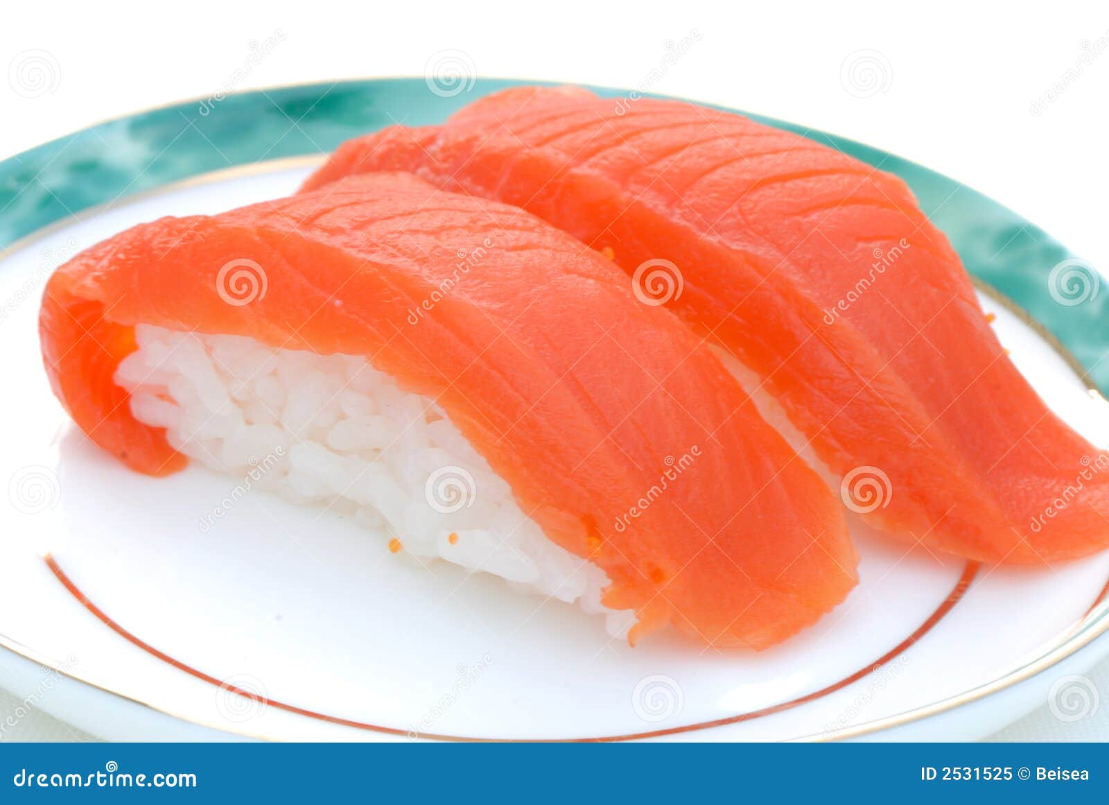 Sockeye Salmon Sushi stock image. Image of delicacy, flavor 2531525