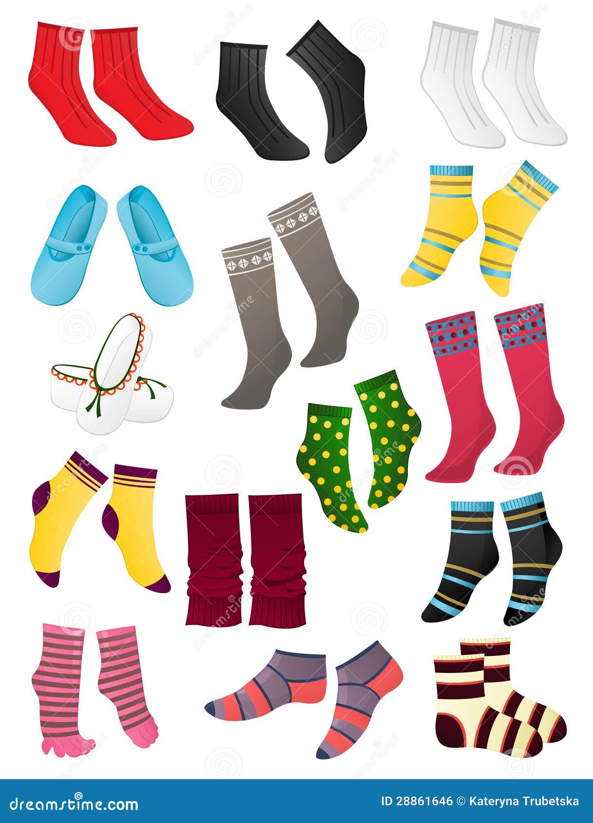 Socks stock vector. Illustration of cartoon, peas, illustrations - 28861646