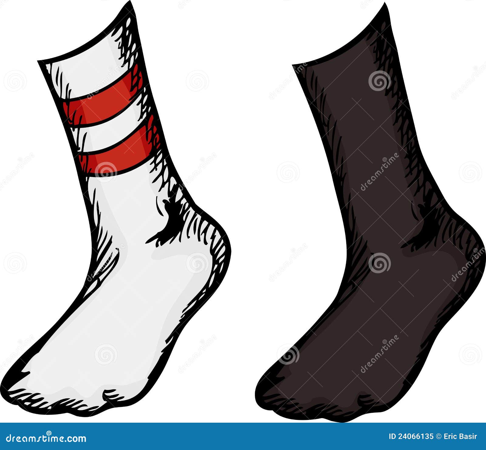 Socks with Feet in Them stock vector. Illustration of background - 24066135