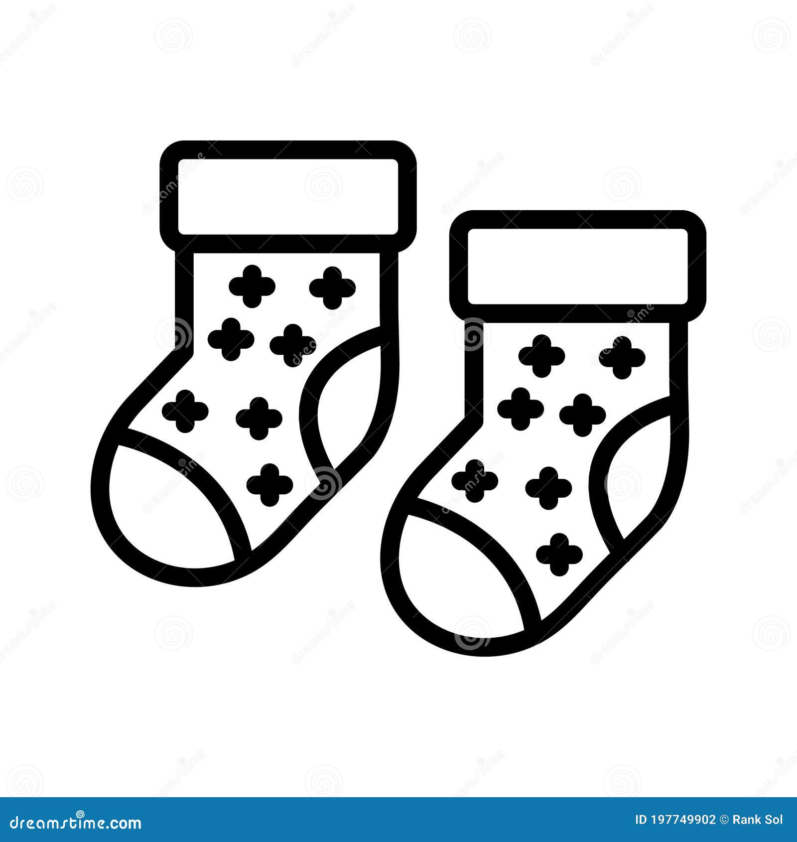 socks, footwear, clothes, pair fully editable  icon