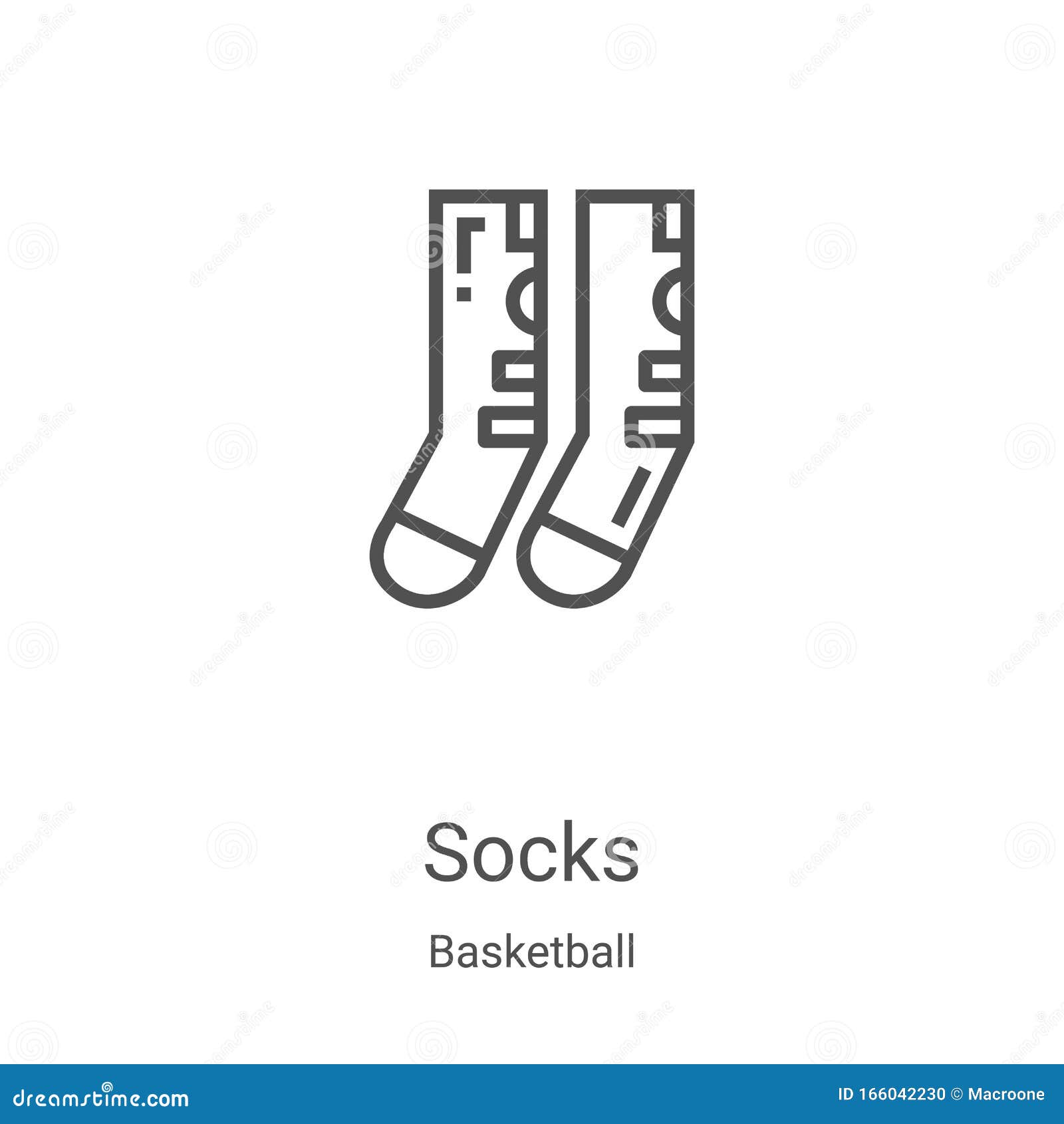Socks Icon Vector from Basketball Collection. Thin Line Socks Outline ...