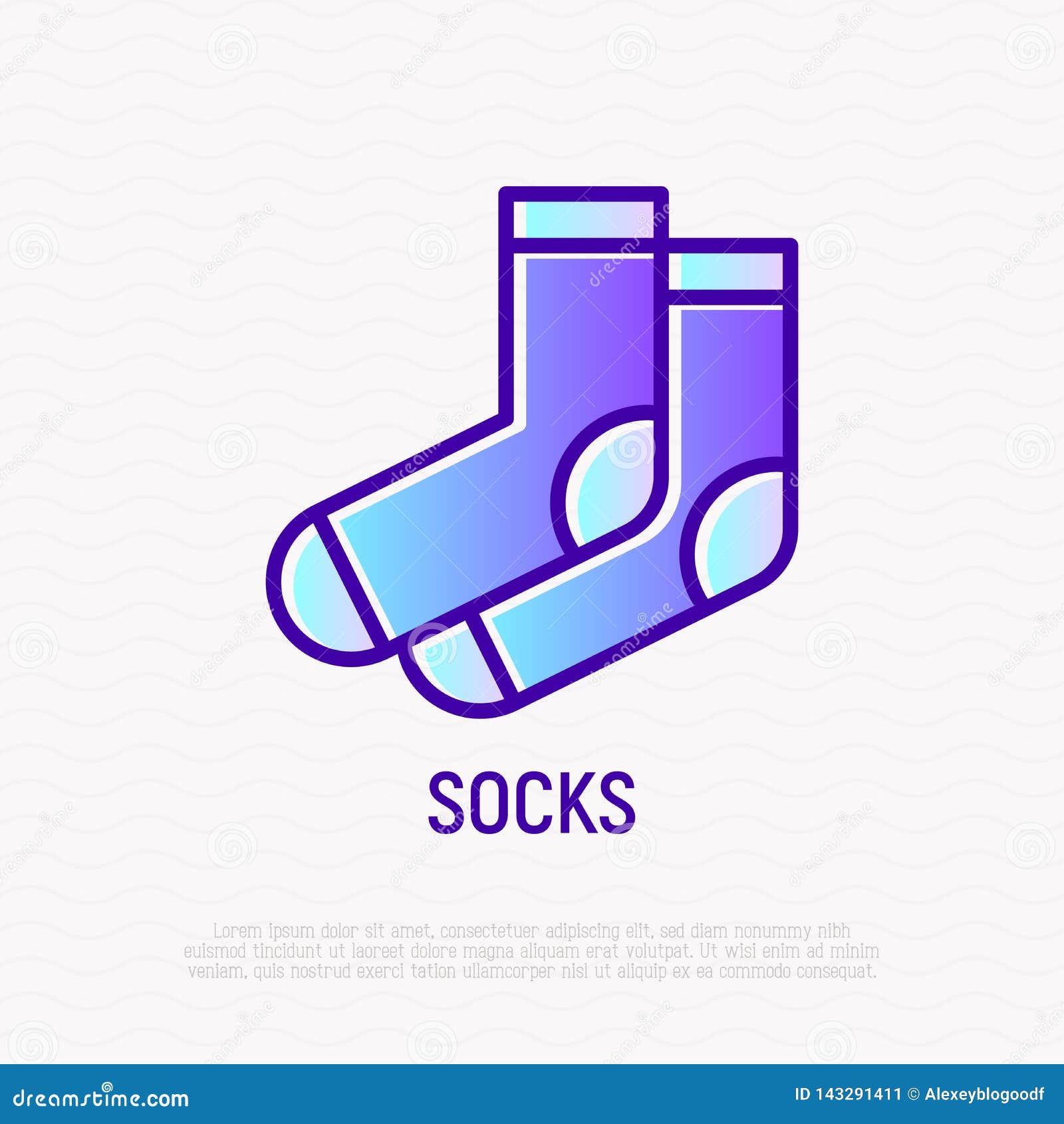 Socks Thin Line Icon. Modern Vector Illustration. Stock Vector ...