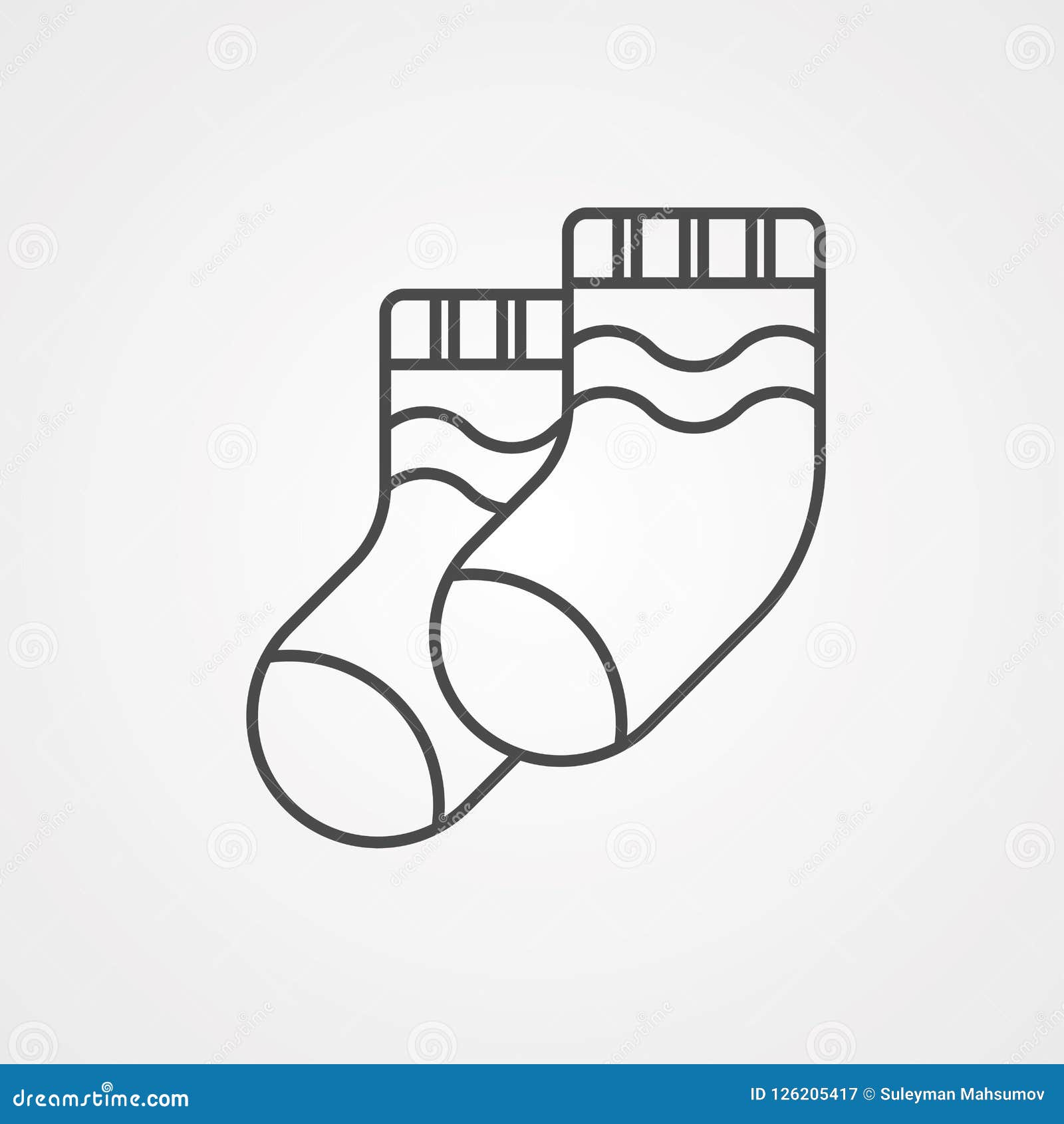 Socks Vector Icon Sign Symbol Stock Vector - Illustration of garment ...